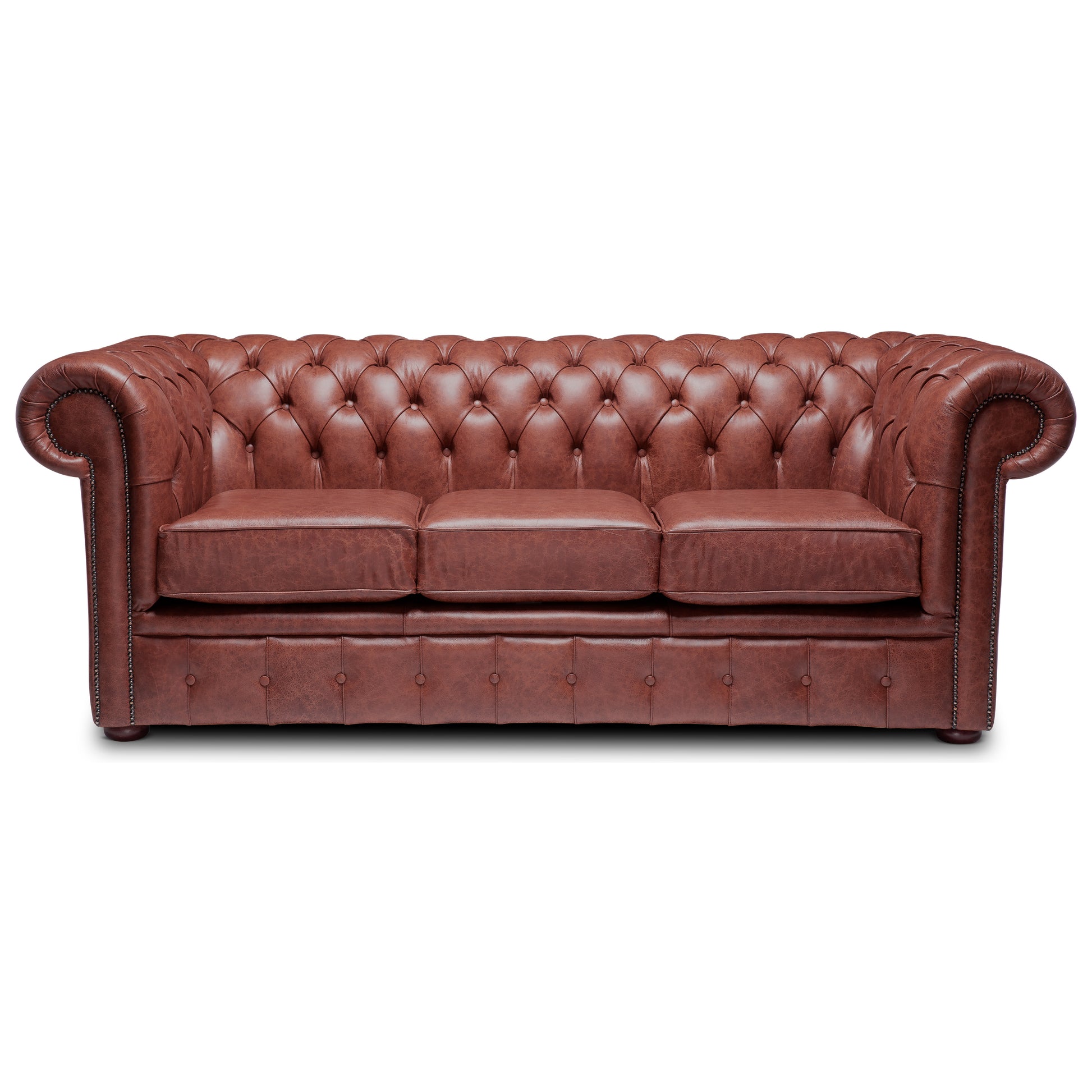 Hemingway Chesterfield Sofa Apache Rouge Leather