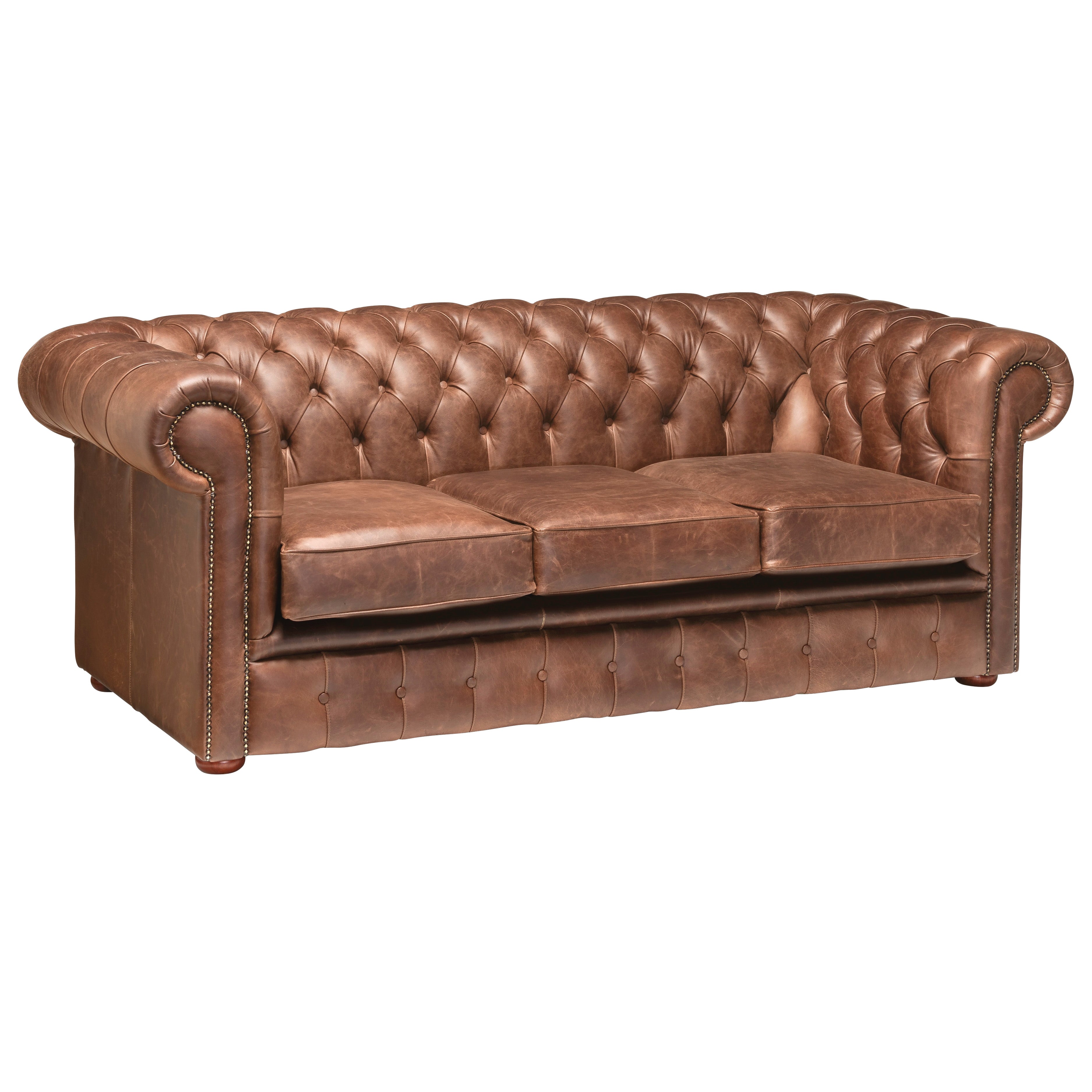Hemingway Chesterfield Sofa Dune Sand Leather