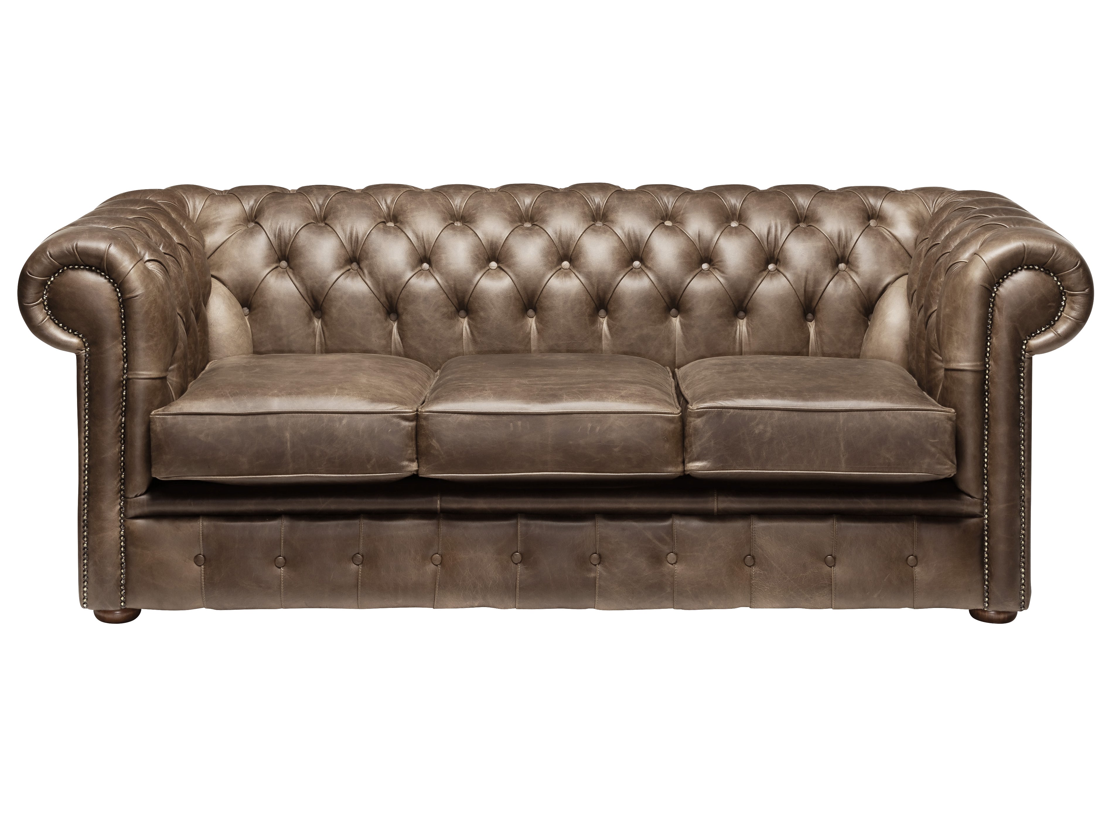 Hemingway Chesterfield Sofa Dune Stone Leather