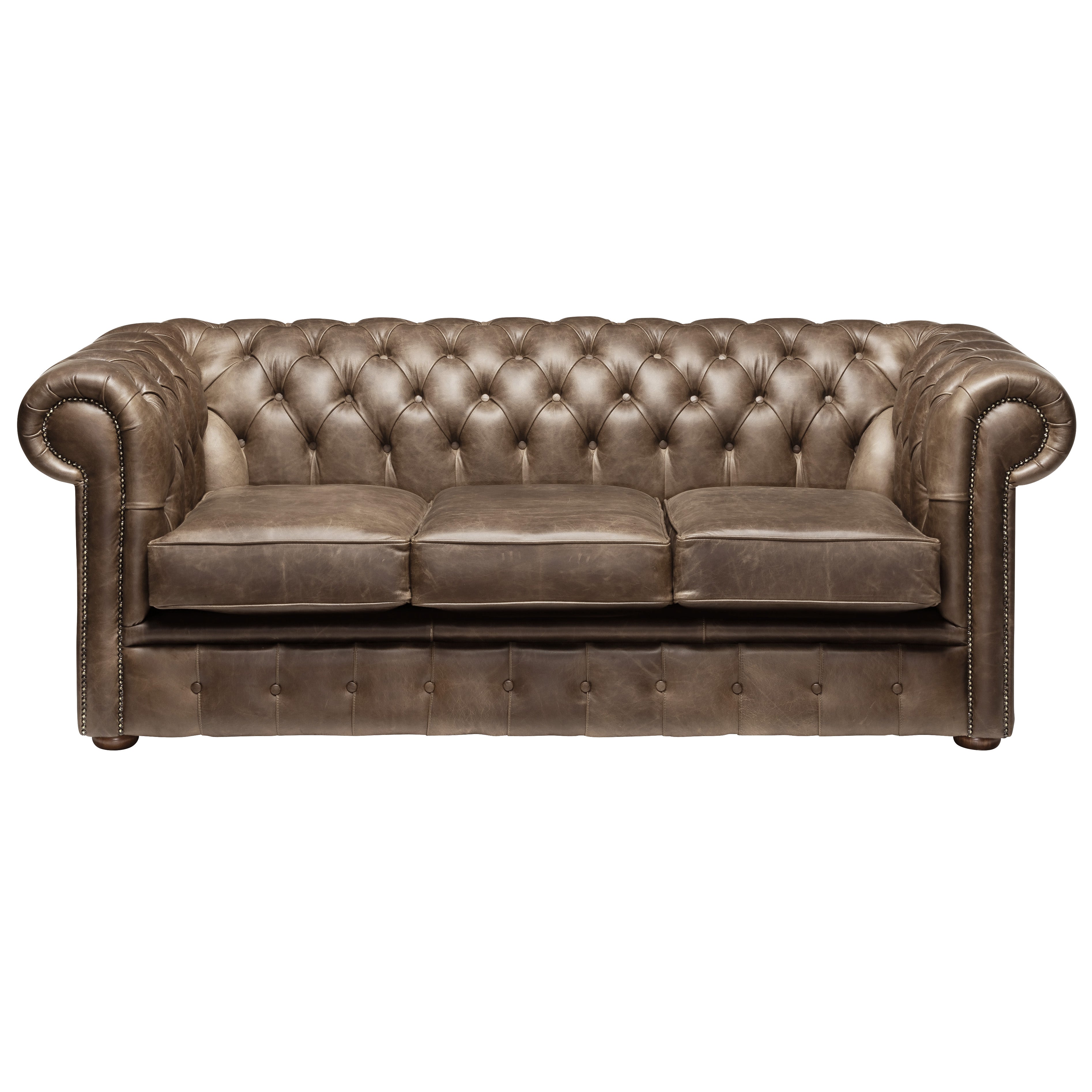 Hemingway Chesterfield Sofa Dune Stone Leather