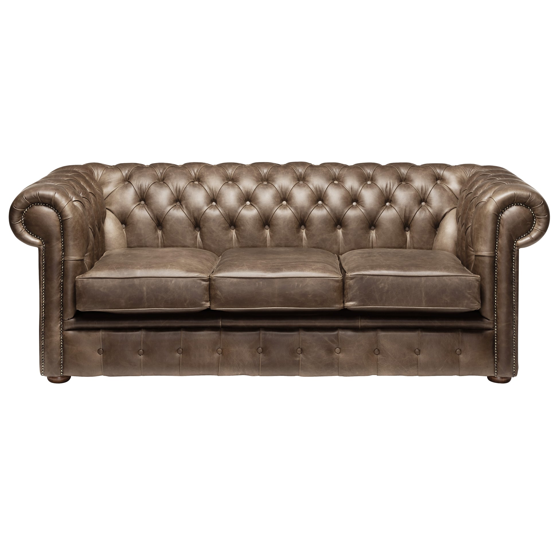 Hemingway Chesterfield Sofa Dune Stone Leather