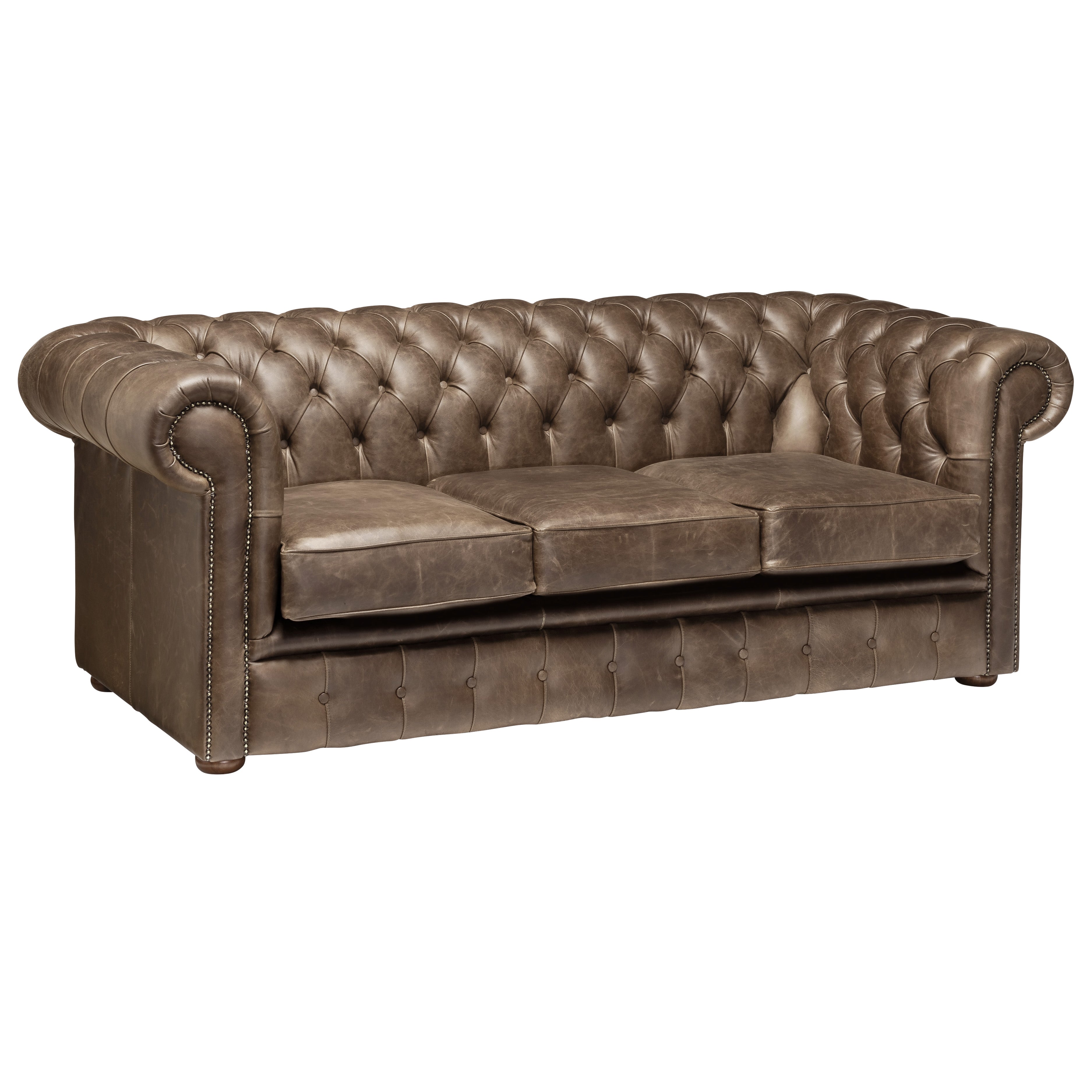 Hemingway Chesterfield Sofa Dune Stone Leather