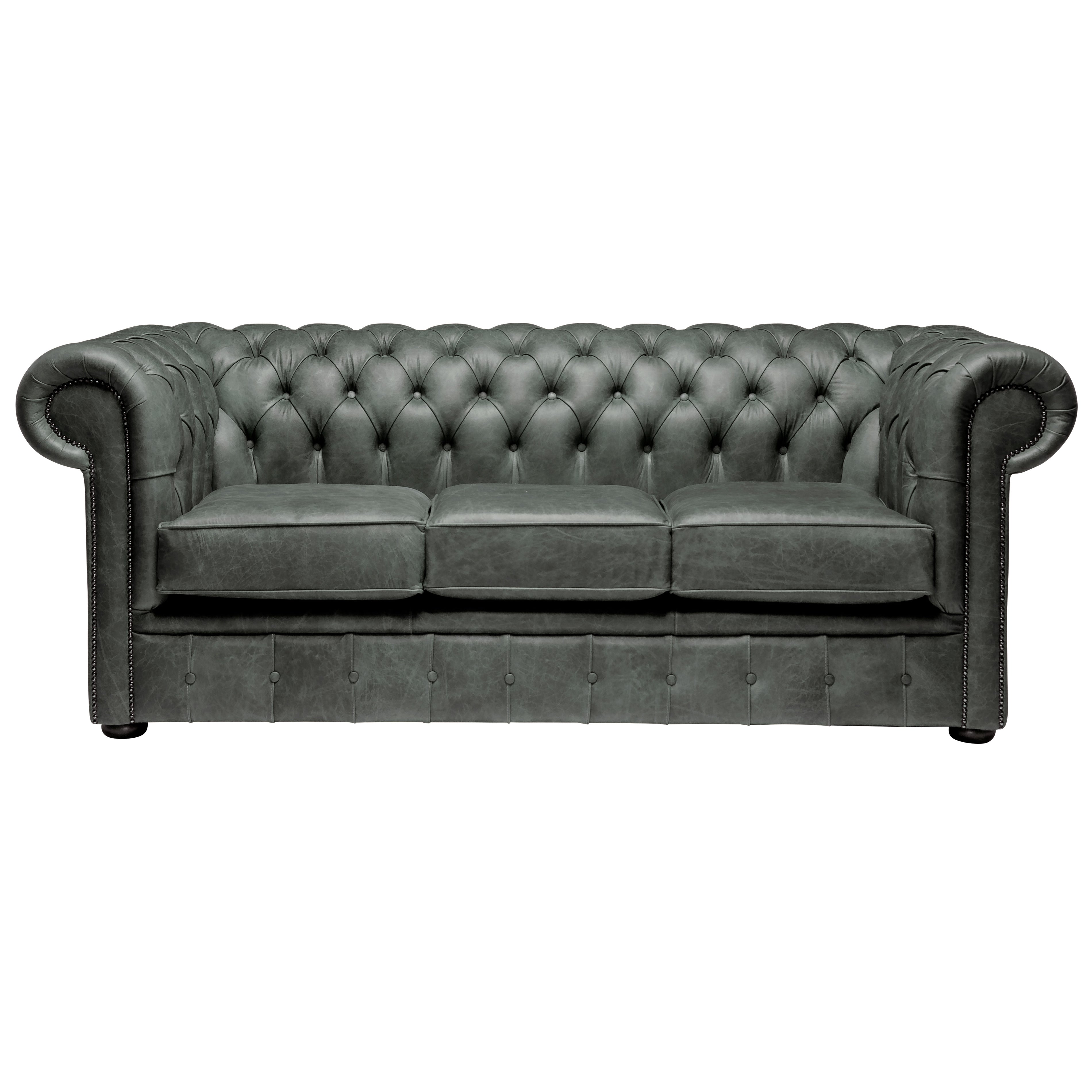 Hemingway Chesterfield Sofa Malvern Green Leather