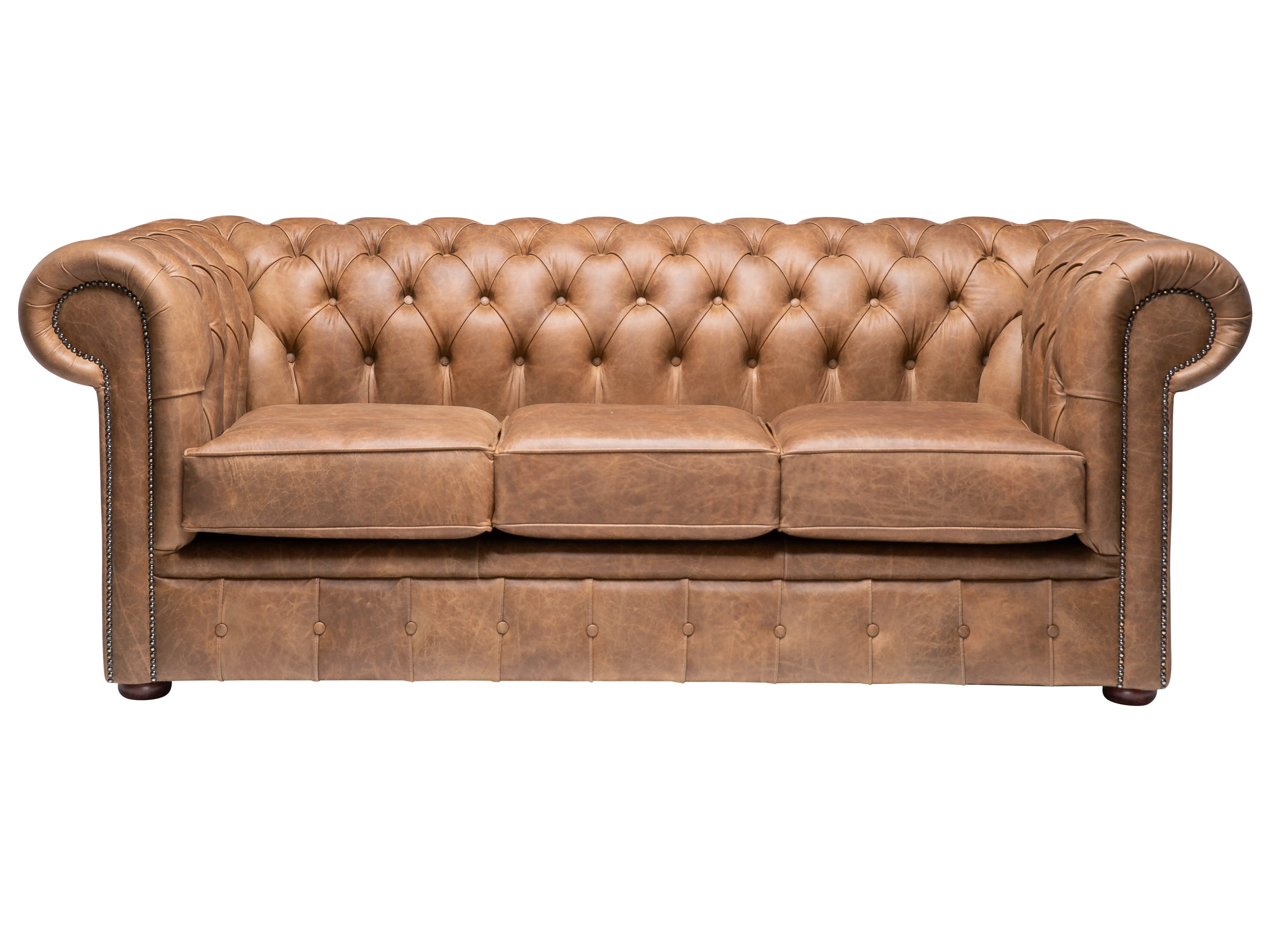 Hemingway Chesterfield Sofa Malvern Pecan Leather