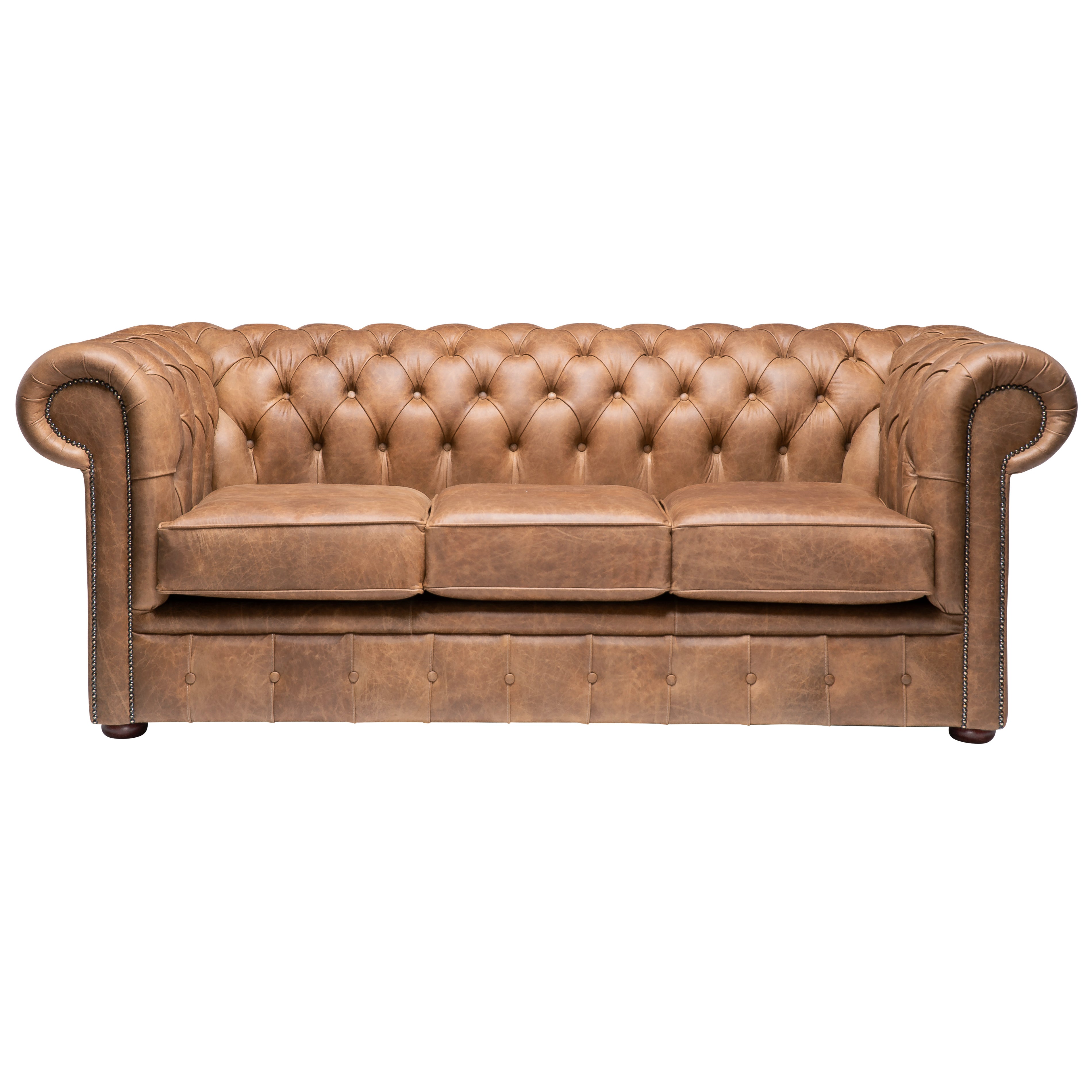 Hemingway Chesterfield Sofa Malvern Pecan Leather
