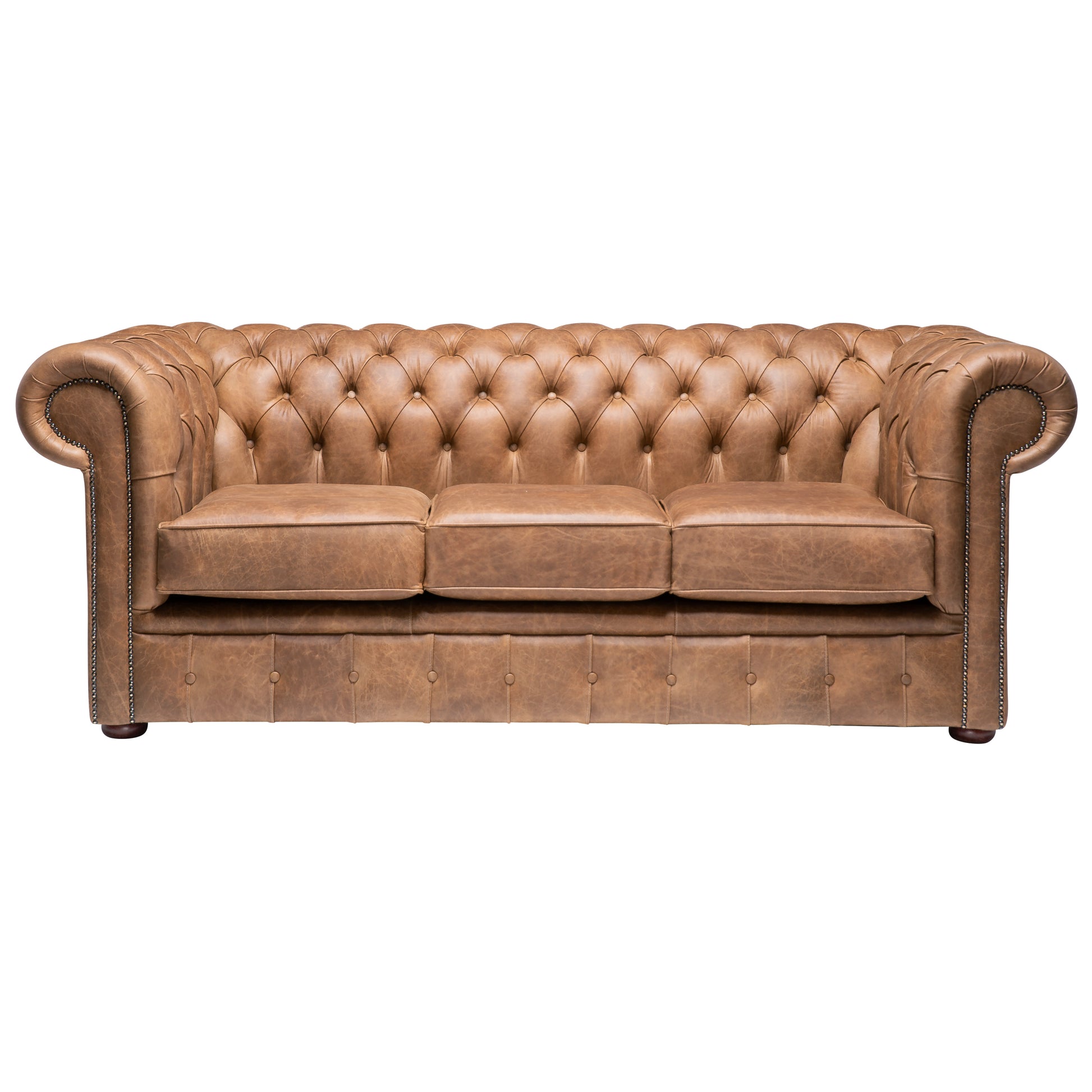 Hemingway Chesterfield Sofa Malvern Pecan Leather