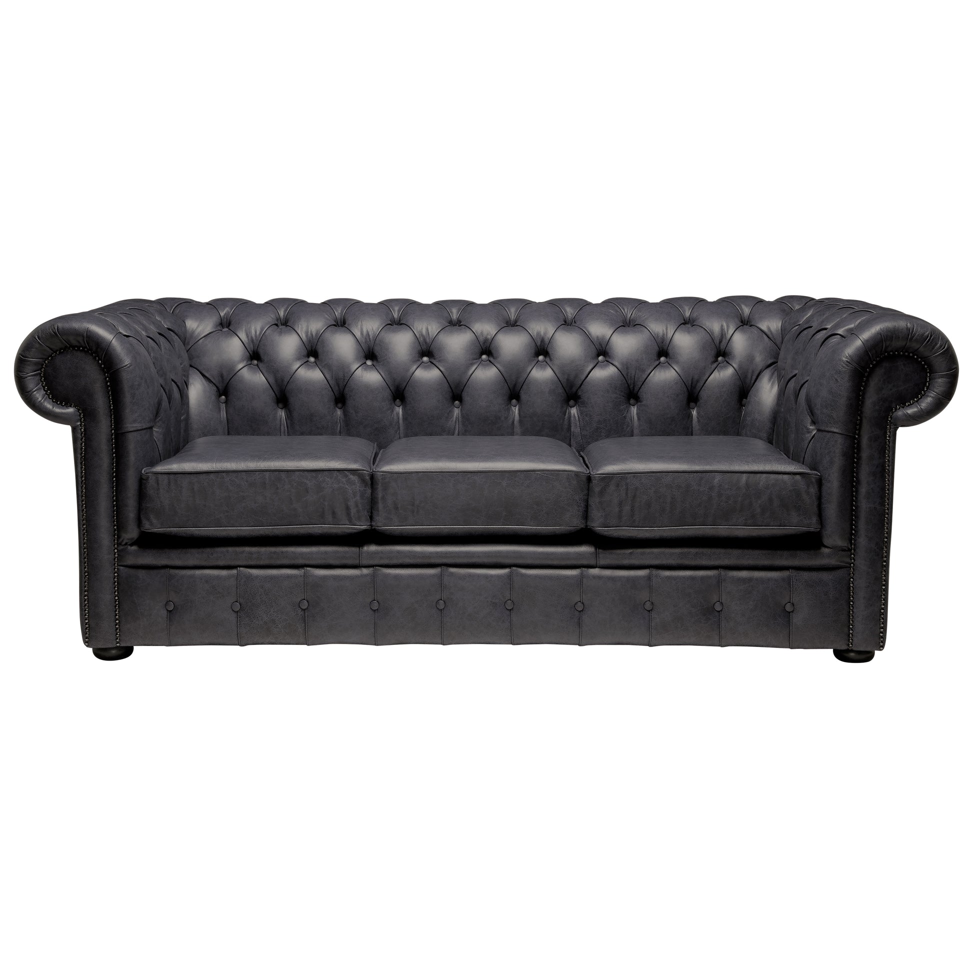 Hemingway Chesterfield Sofa Vintage Coal Leather