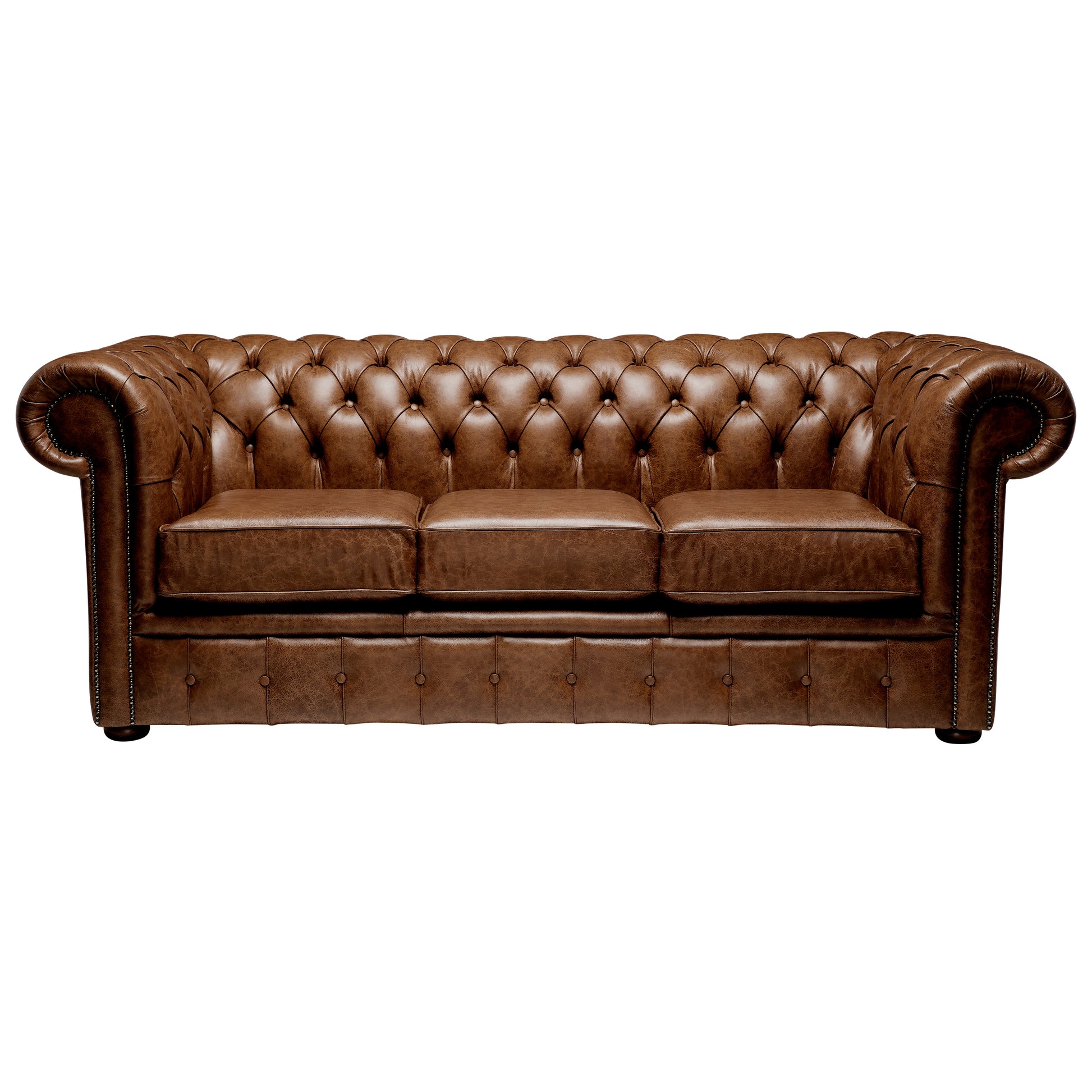 Hemingway Chesterfield Sofa Vintage Cognac Leather
