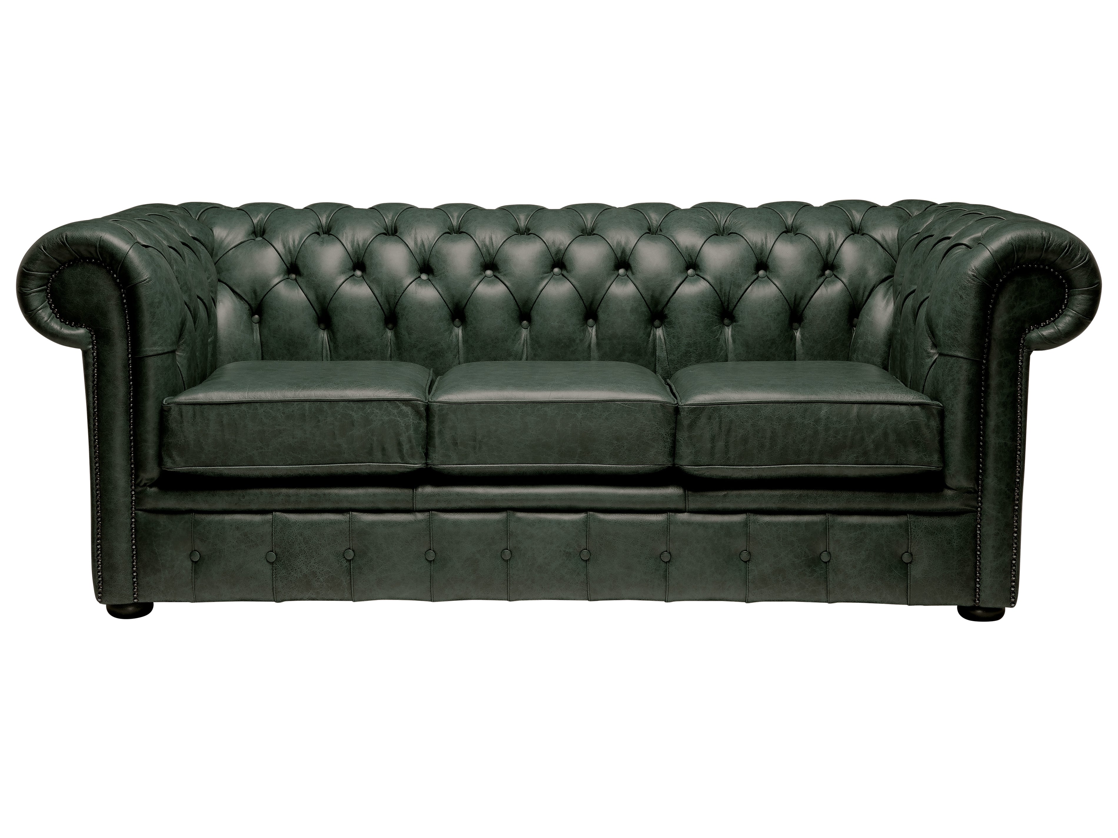 Hemingway Chesterfield Sofa Vintage Green Leather