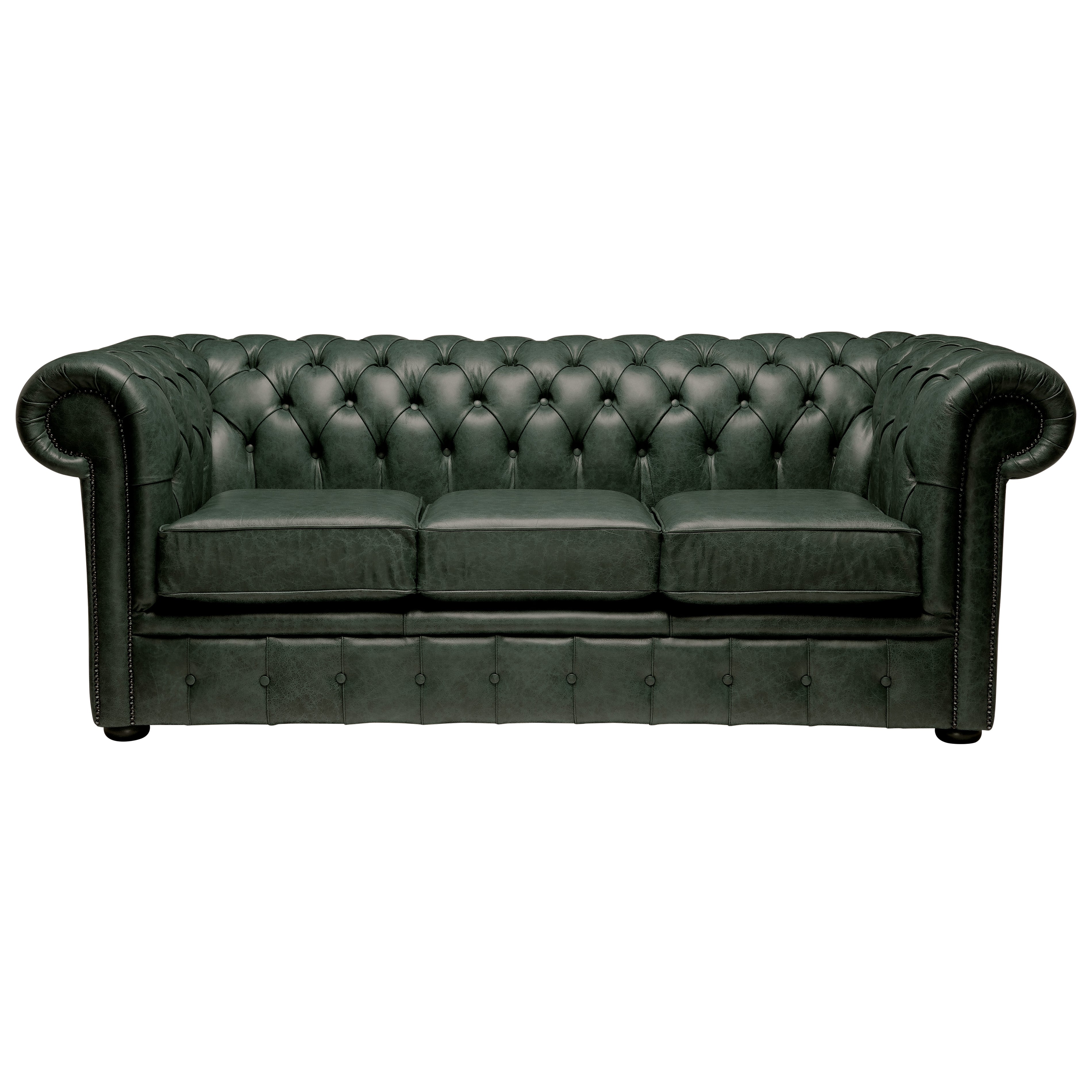Hemingway Chesterfield Sofa Vintage Green Leather