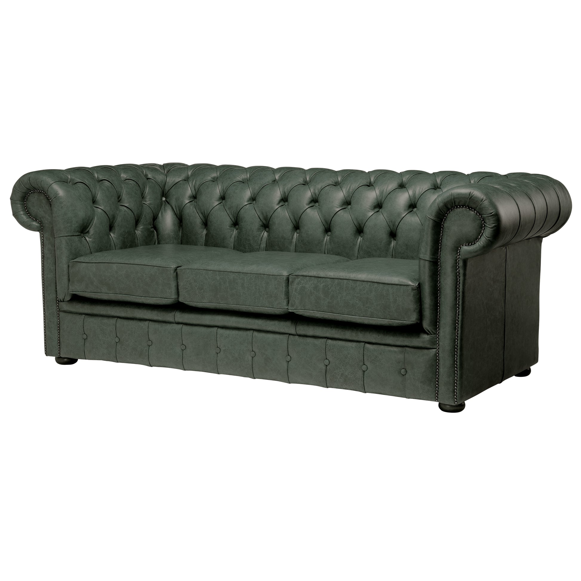Hemingway Chesterfield Sofa Vintage Green Leather