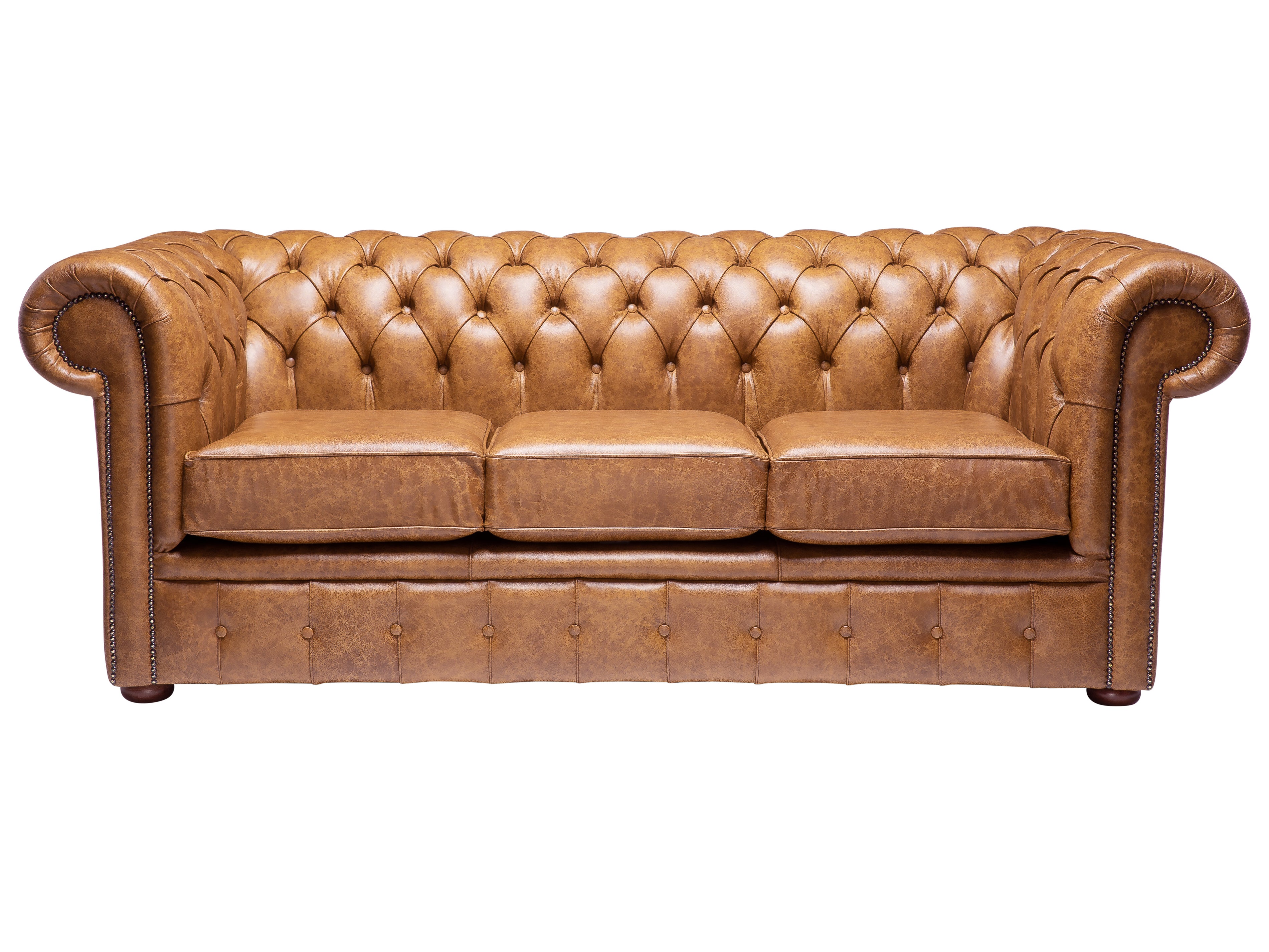 Hemingway Chesterfield Sofa Vintage Mustard Leather