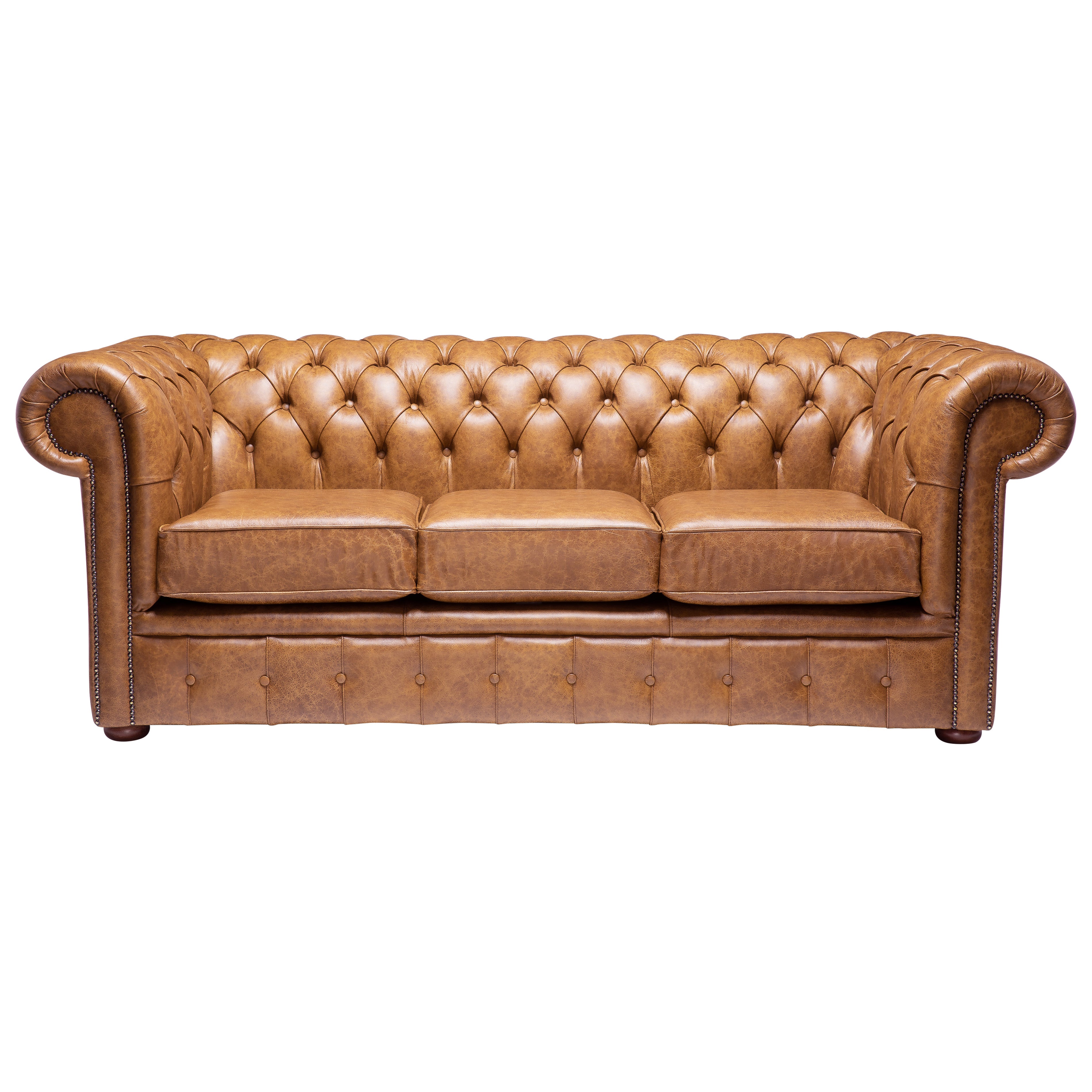 Hemingway Chesterfield Sofa Vintage Mustard Leather
