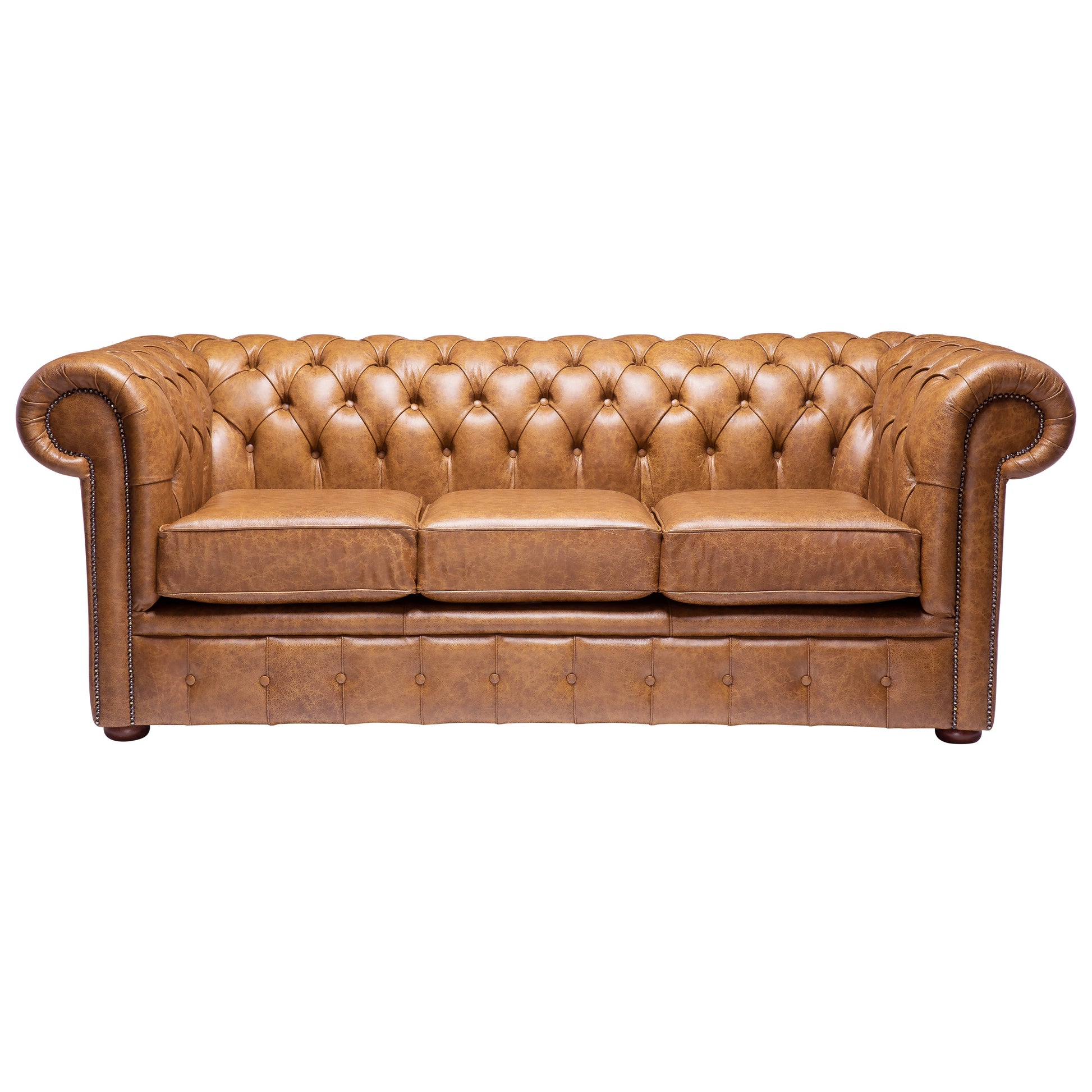 Hemingway Chesterfield Sofa Vintage Mustard Leather