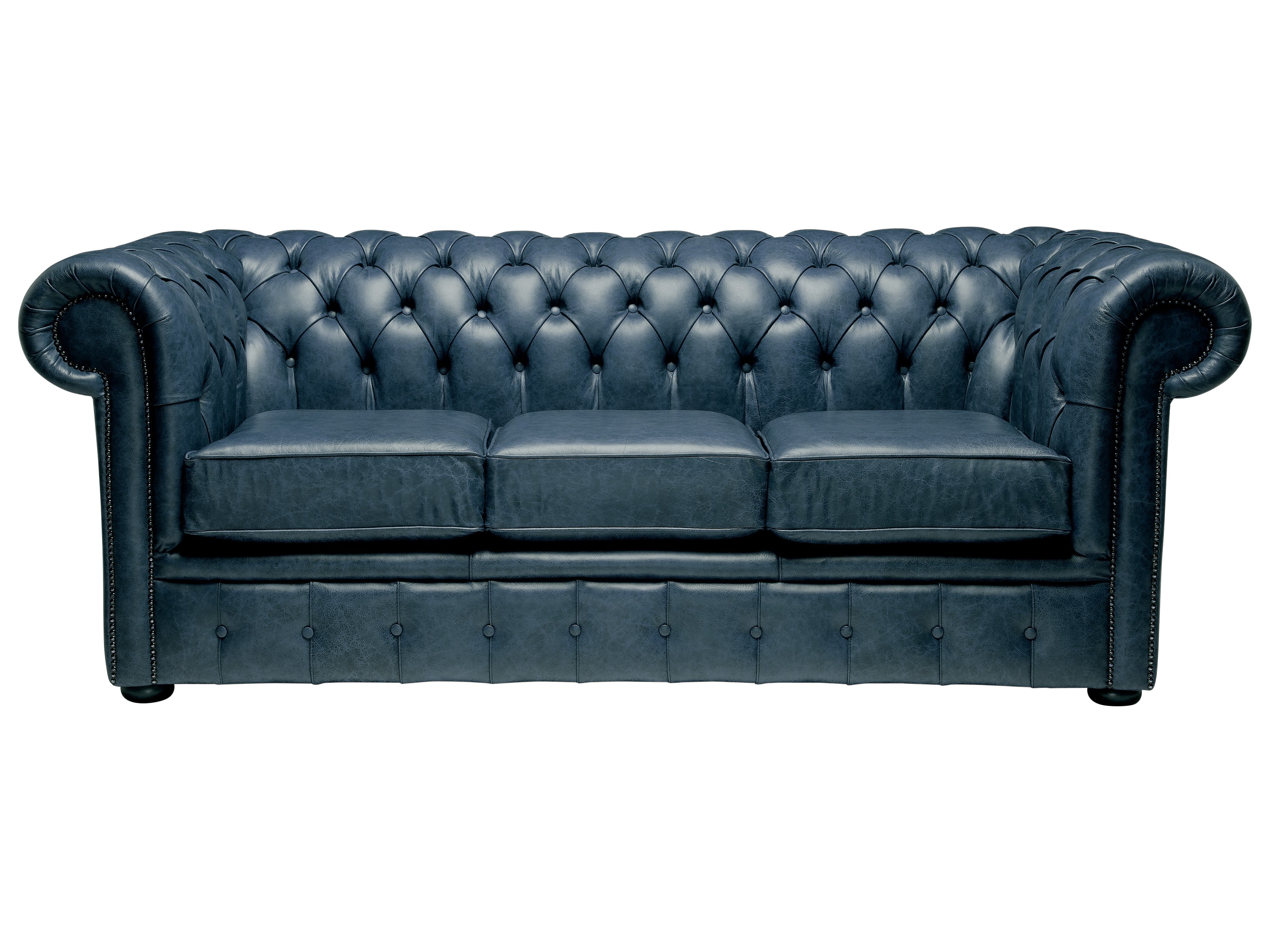 Hemingway Chesterfield Sofa Vintage Ocean Leather