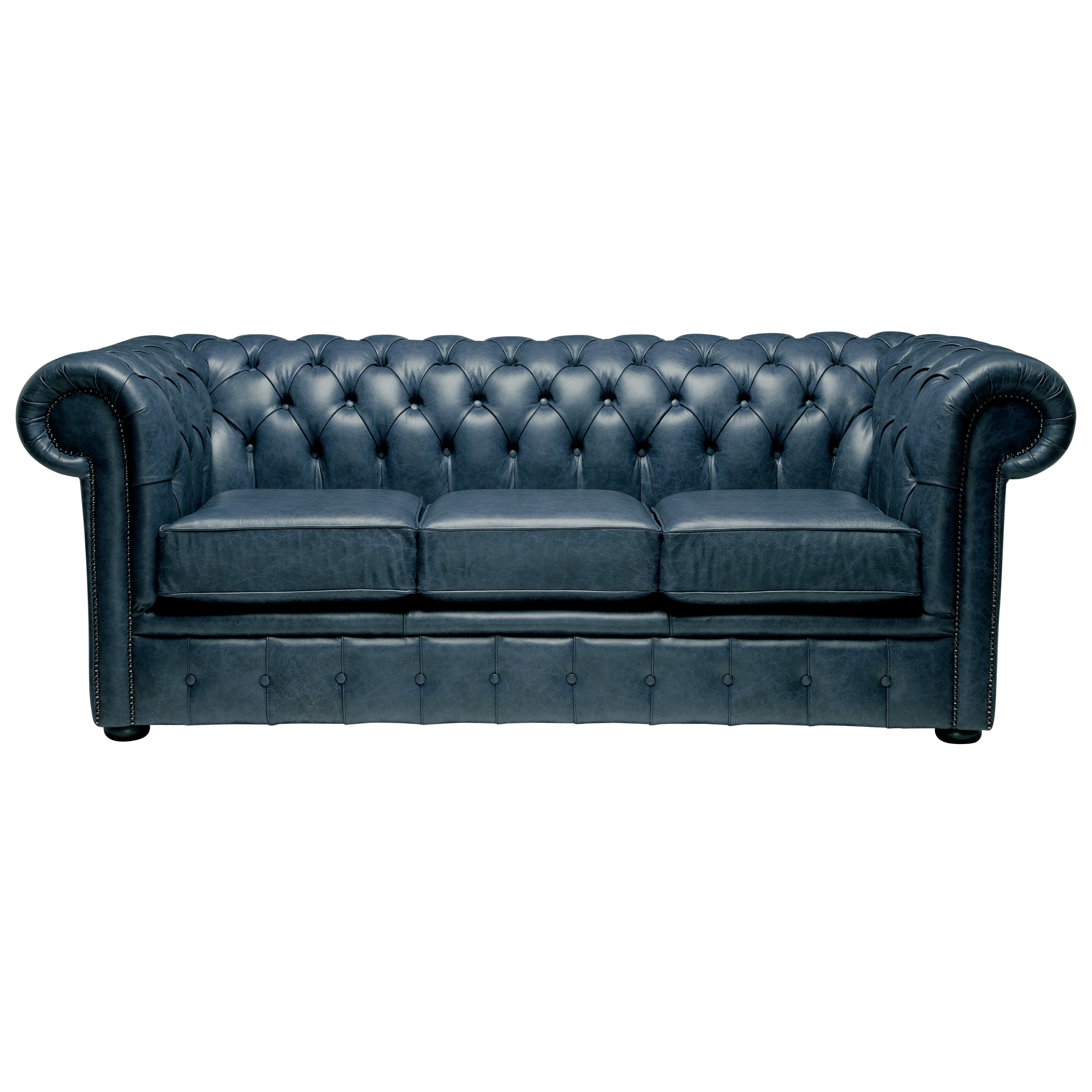 Hemingway Chesterfield Sofa Vintage Ocean Leather