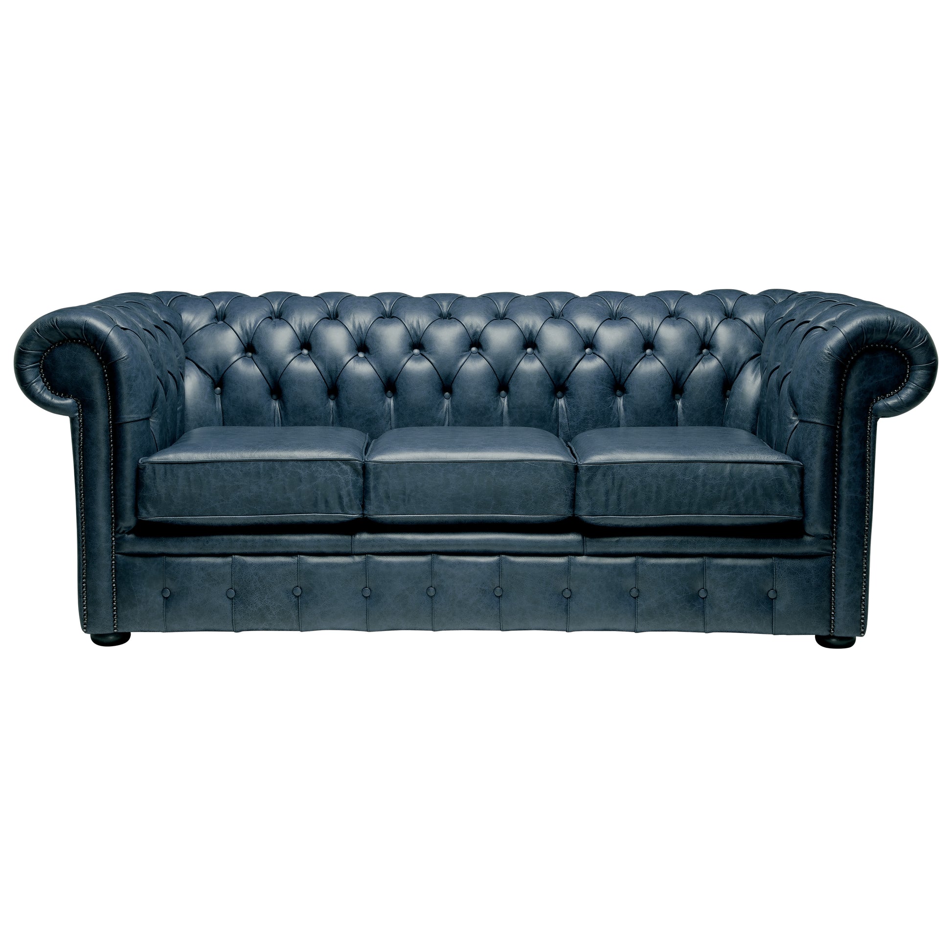 Hemingway Chesterfield Sofa Vintage Ocean Leather