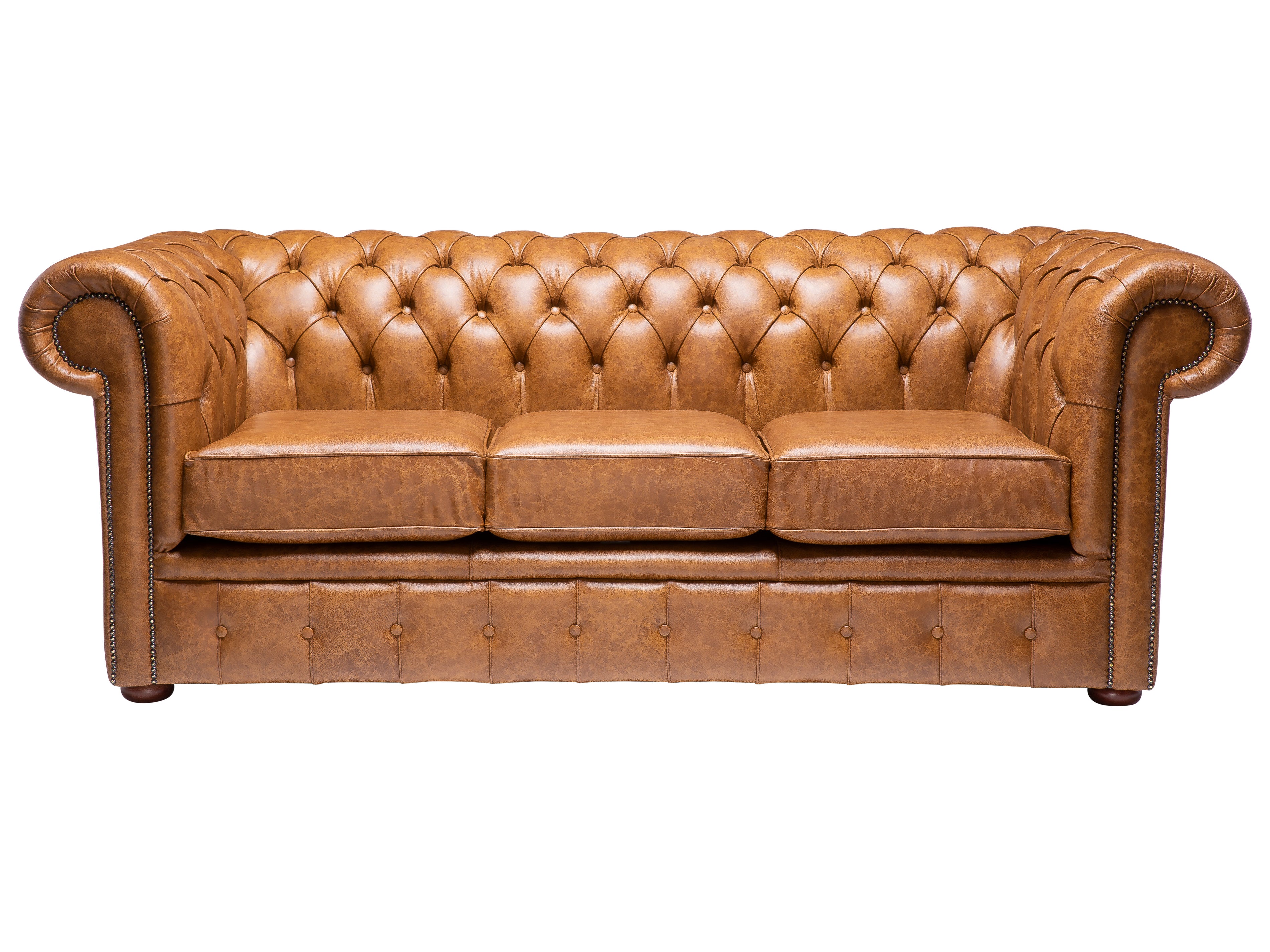 Hemingway Chesterfield Sofa Vintage Tan Leather