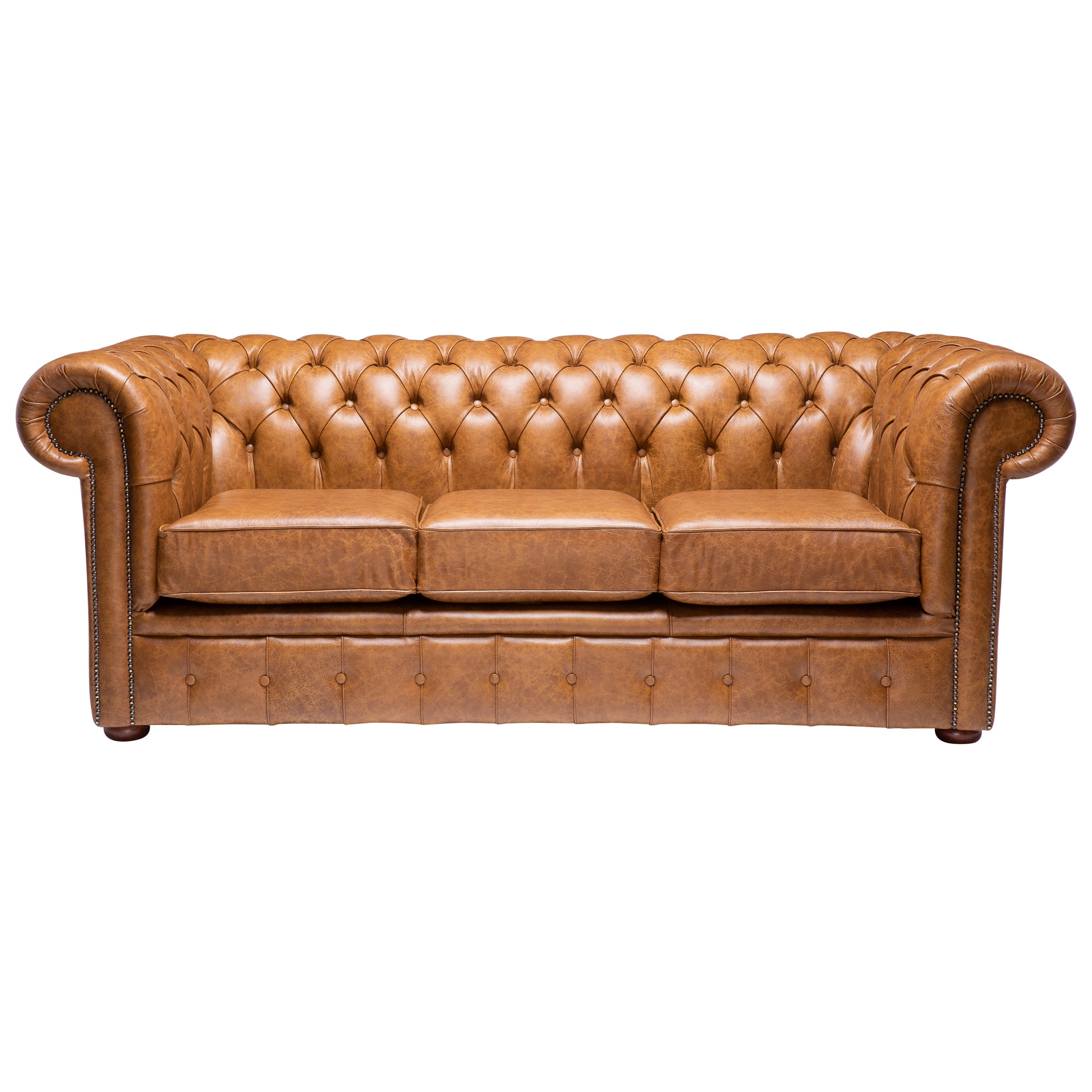 Hemingway Chesterfield Sofa Vintage Tan Leather