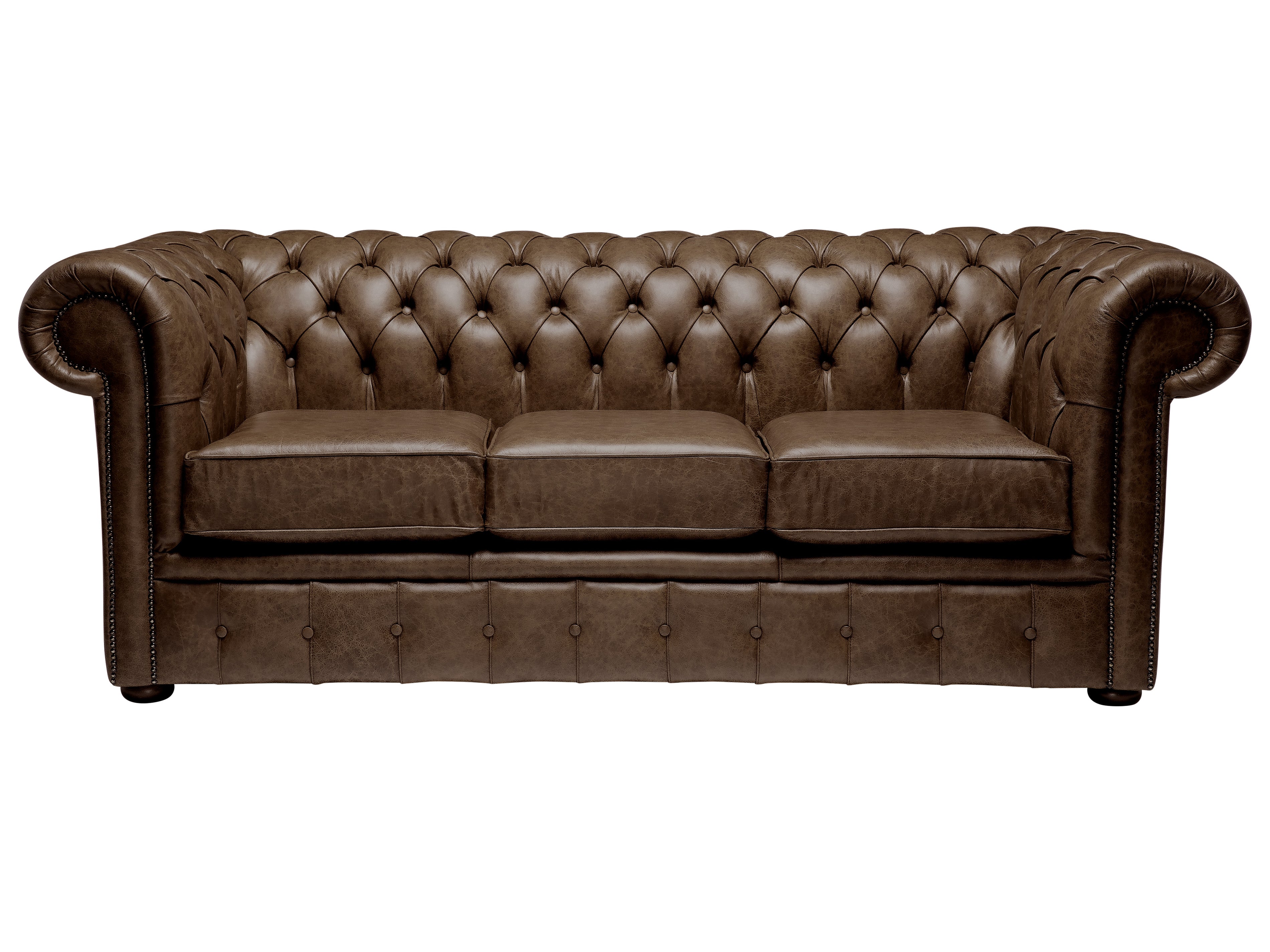Hemingway Chesterfield Sofa Vintage Truffle Leather