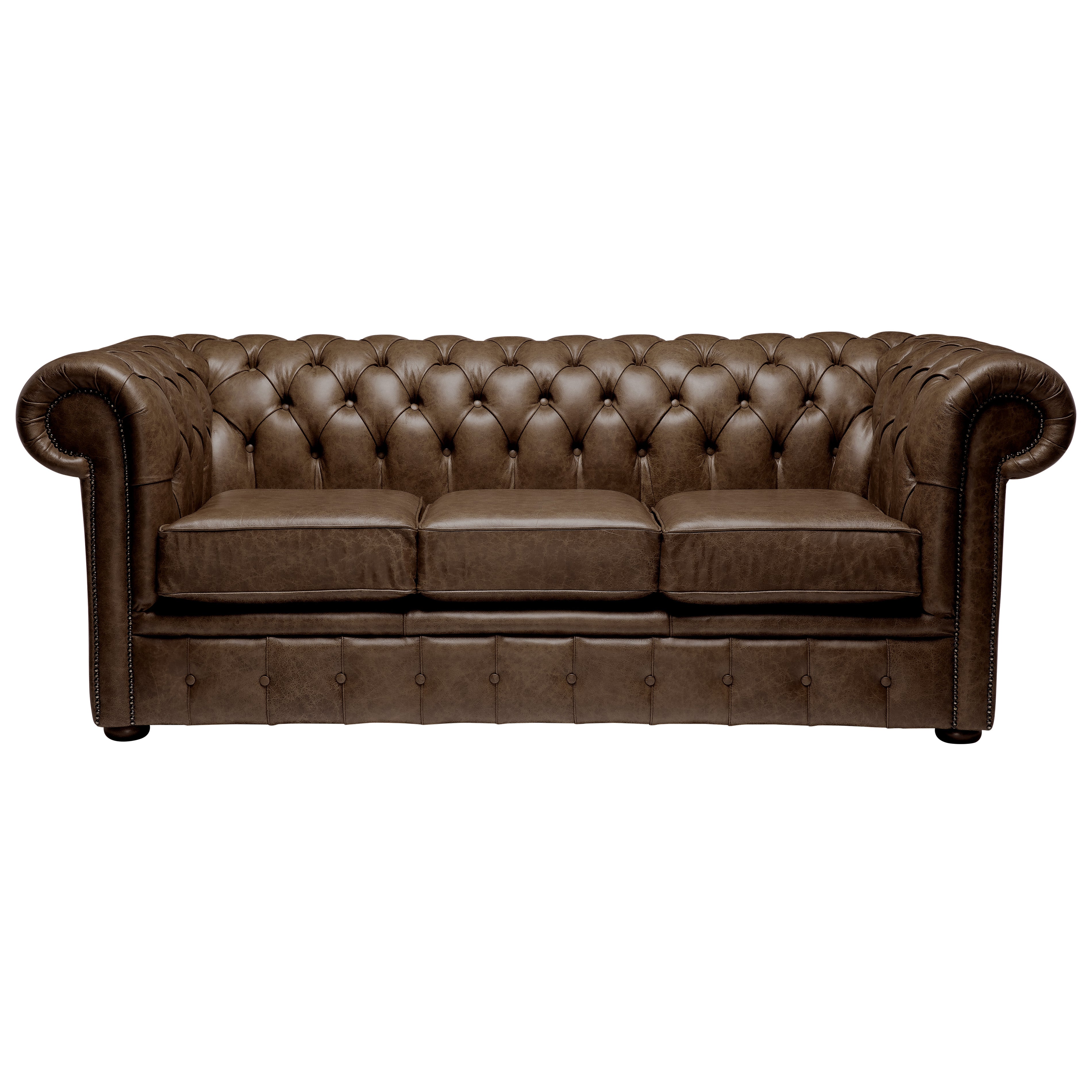Hemingway Chesterfield Sofa Vintage Truffle Leather