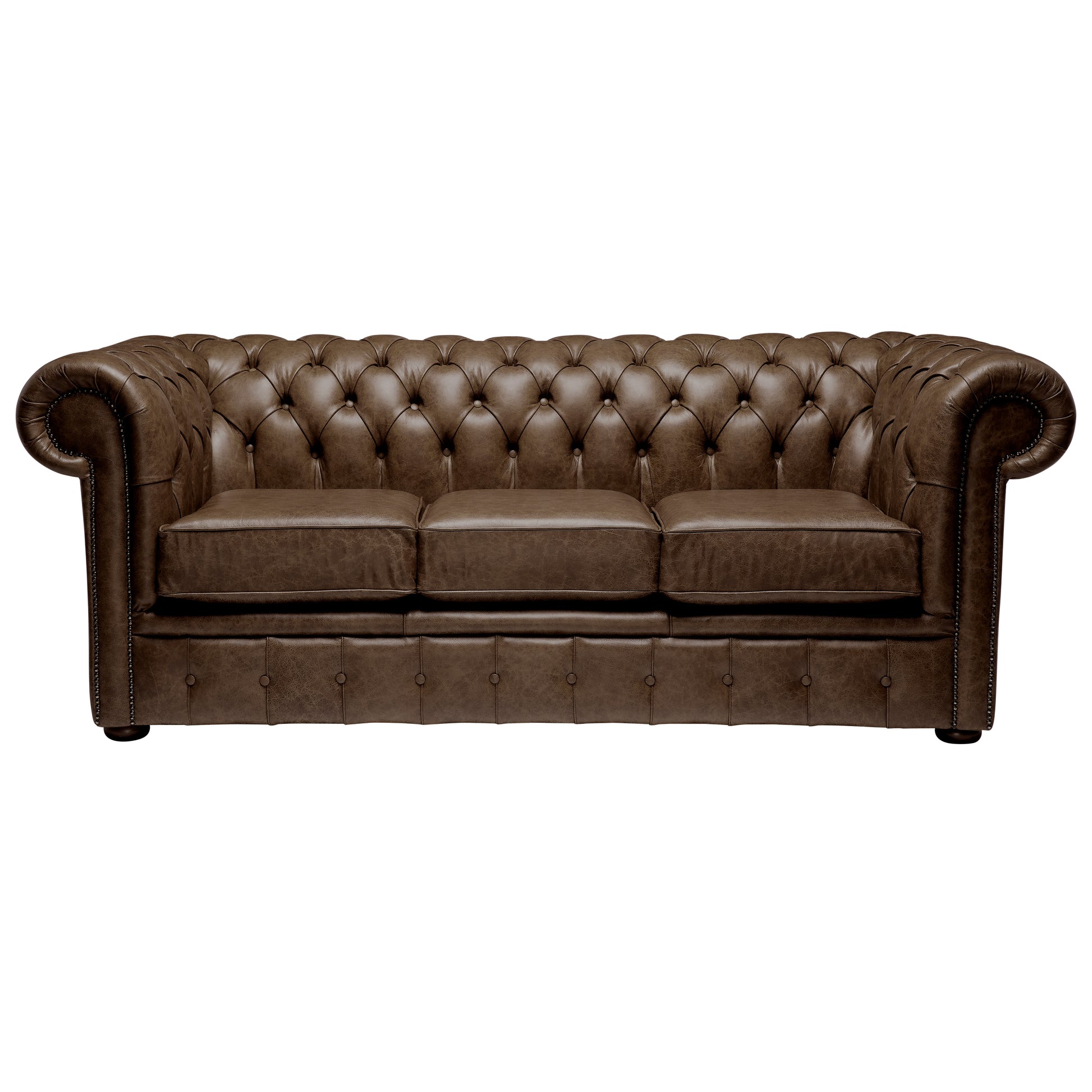 Hemingway Chesterfield Sofa Vintage Truffle Leather