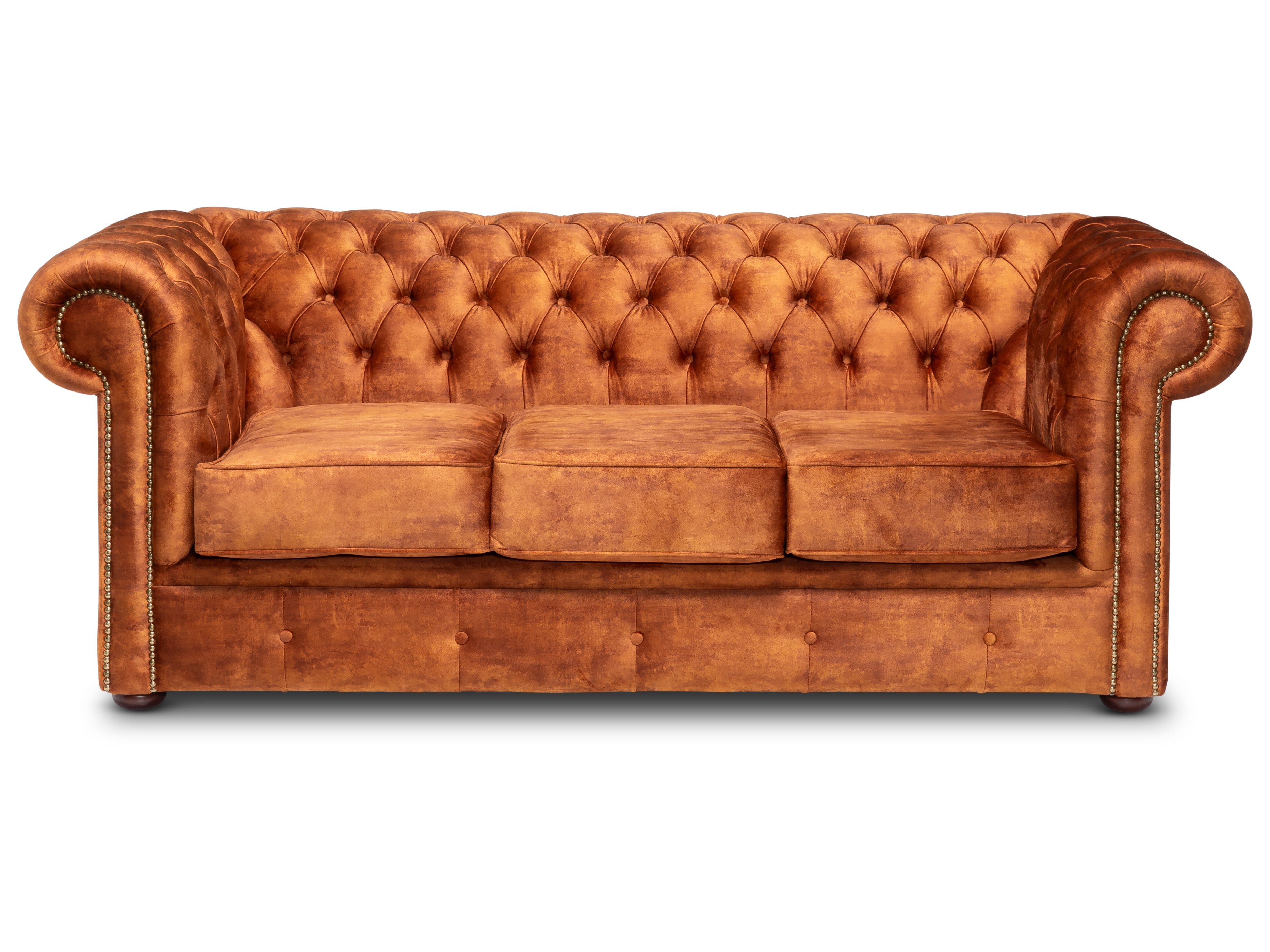 Hemingway Chesterfield Sofa Zagros Rust Velvet