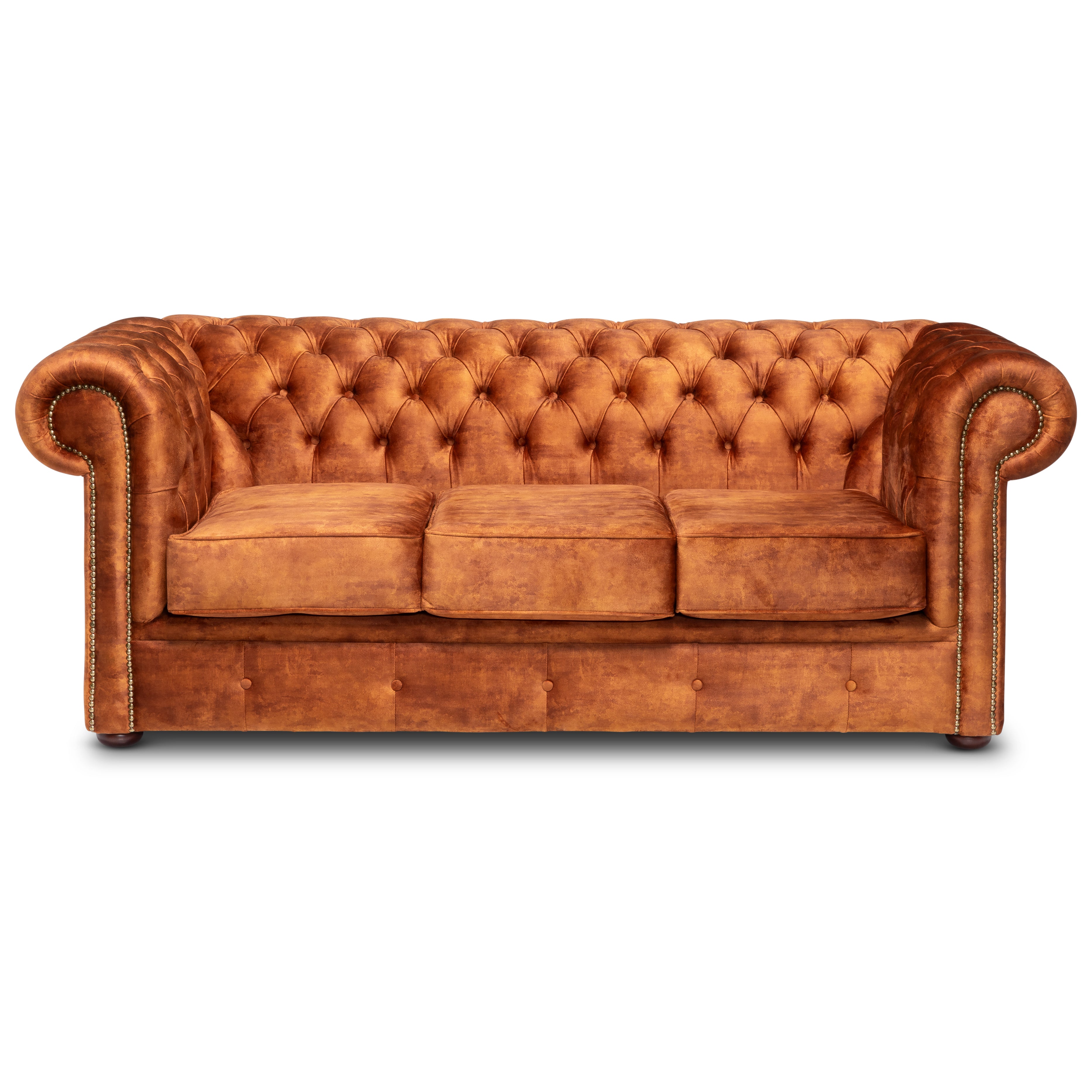Hemingway Chesterfield Sofa Zagros Rust Velvet