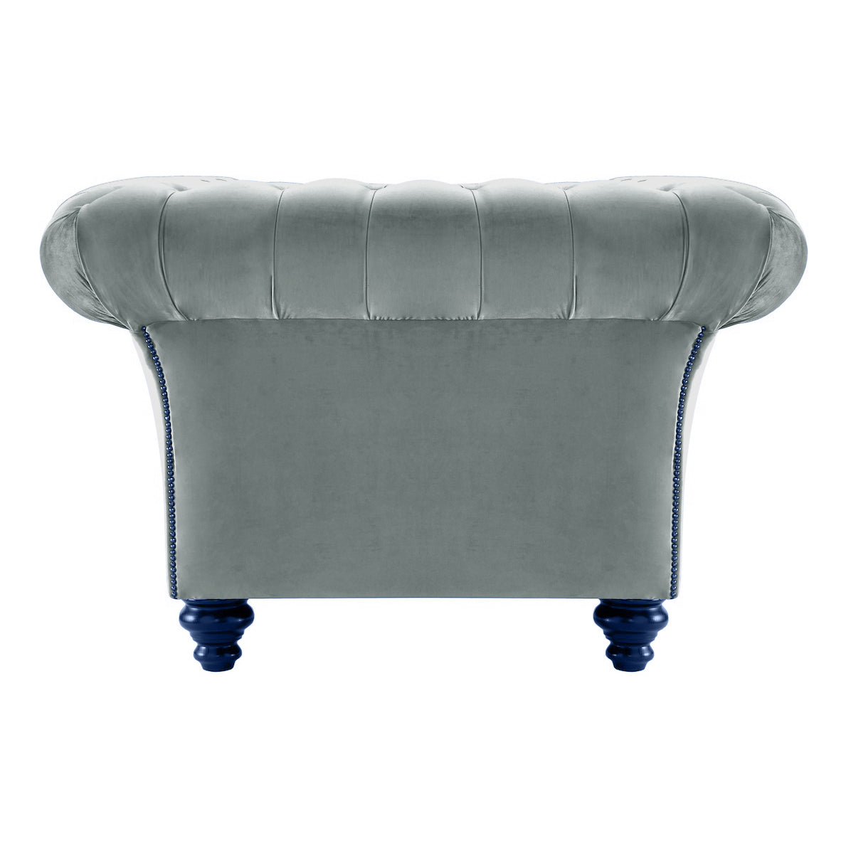 Milano Chesterfield Club Chair Boutique Silver Velvet