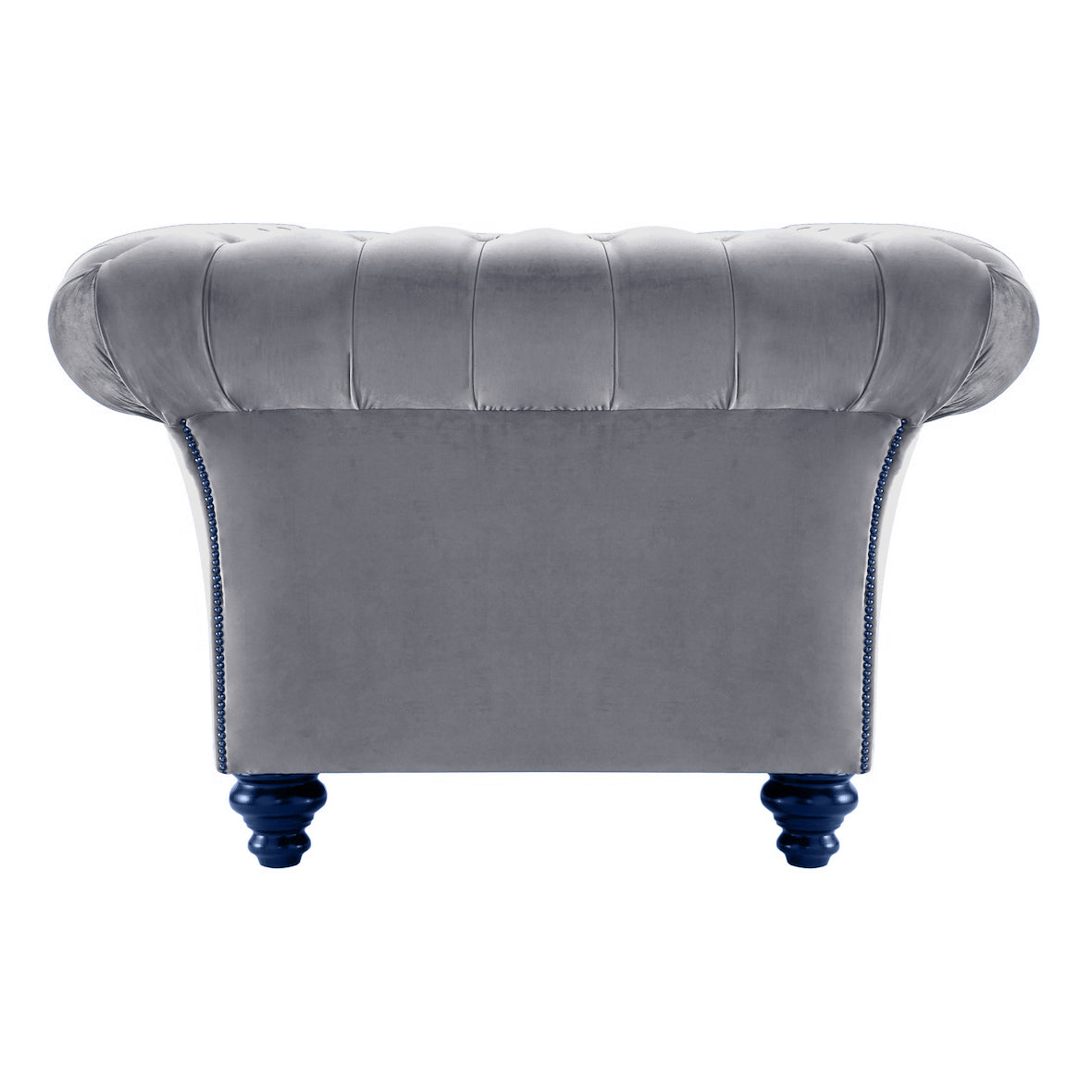 Milano Chesterfield Club Chair Boutique Steel Velvet