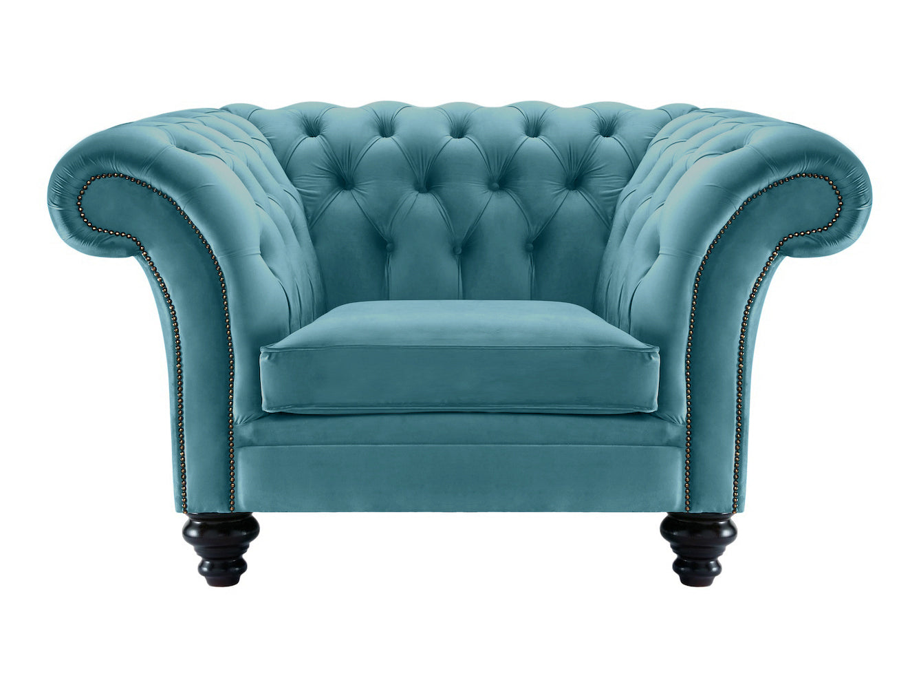 Milano Chesterfield Club Chair Boutique Teal Velvet
