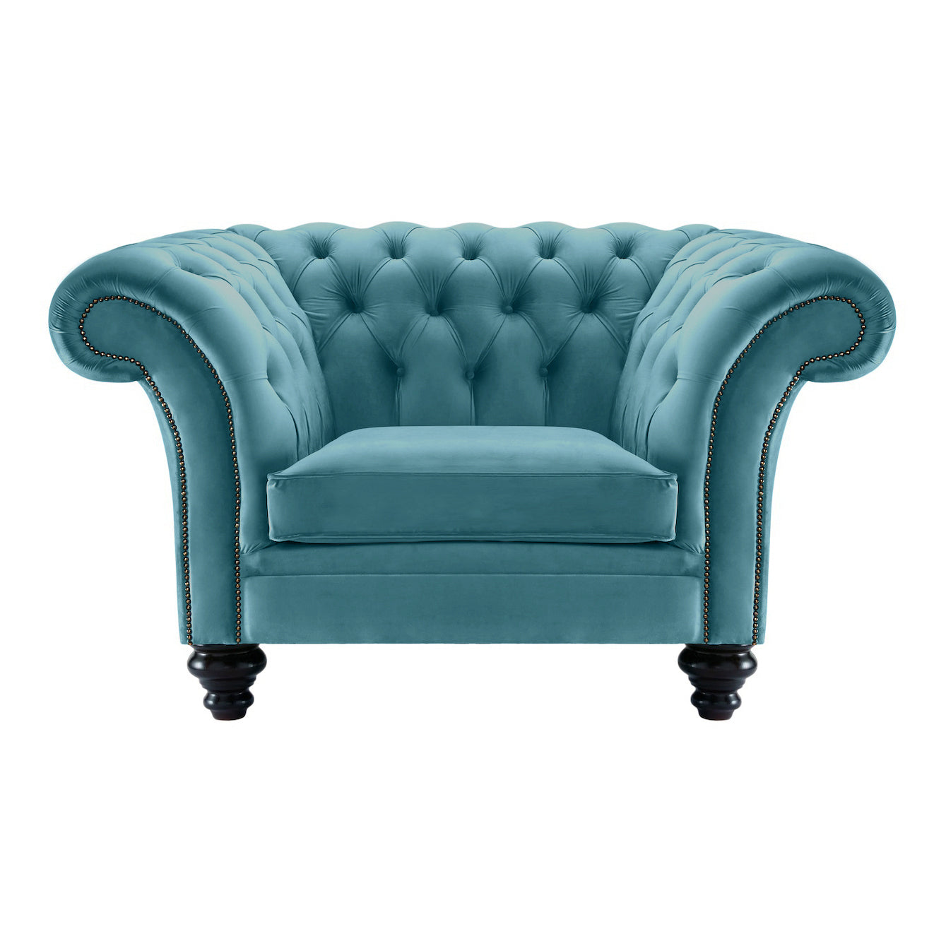 Milano Chesterfield Club Chair Boutique Teal Velvet