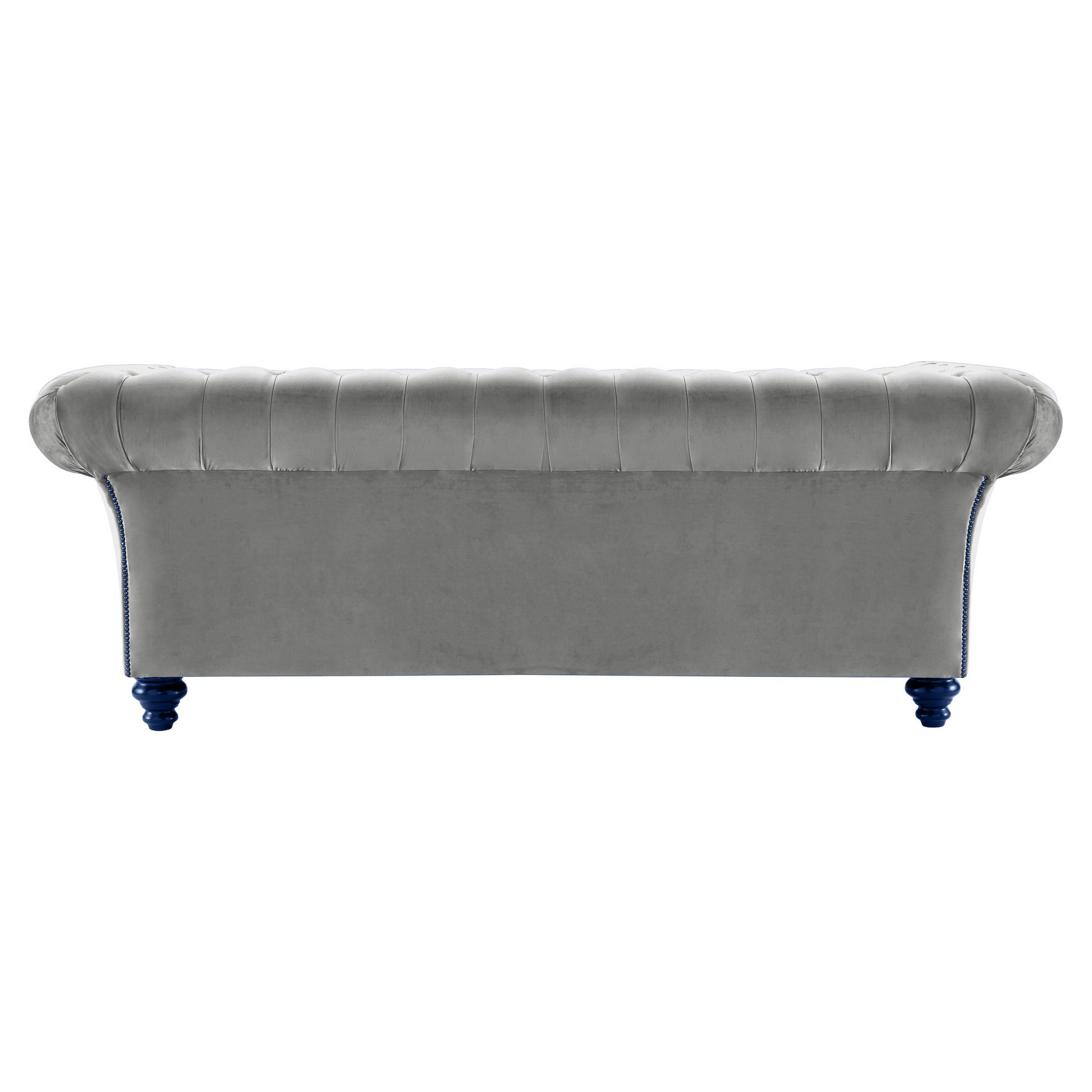 Milano Chesterfield Sofa Boutique Grey Velvet