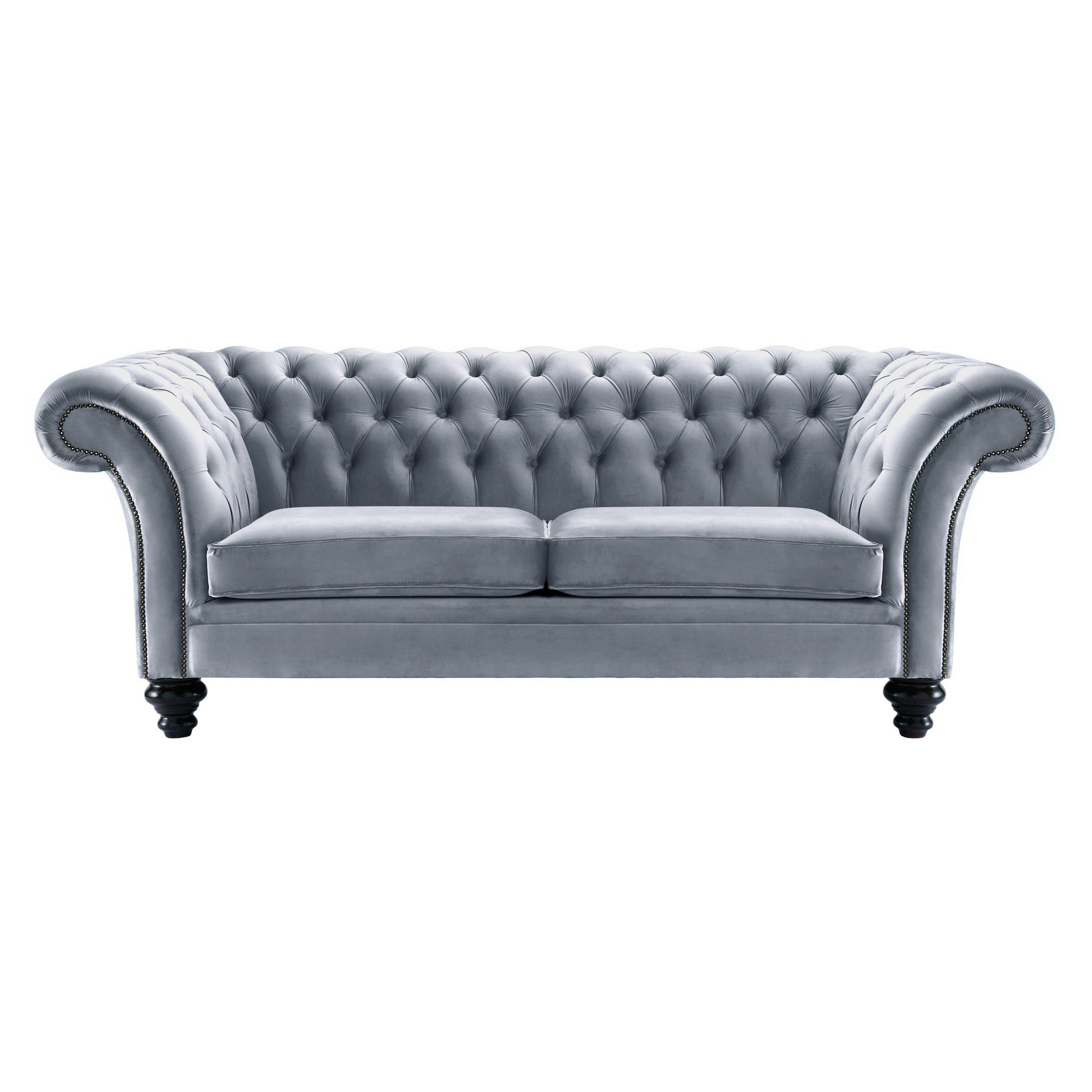 Milano Chesterfield Sofa Boutique Platinum Velvet