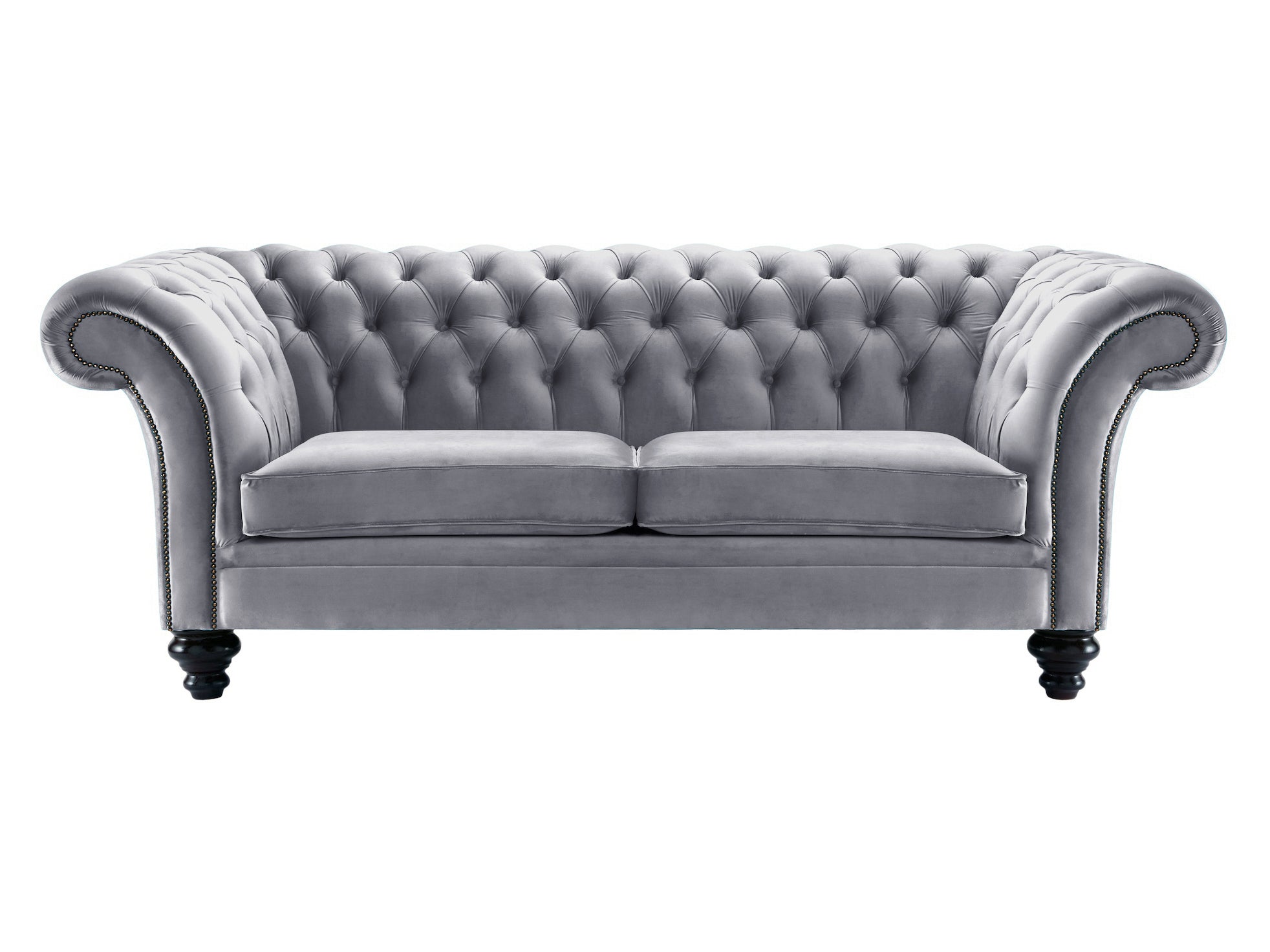 Milano Chesterfield Sofa Boutique Steel Velvet