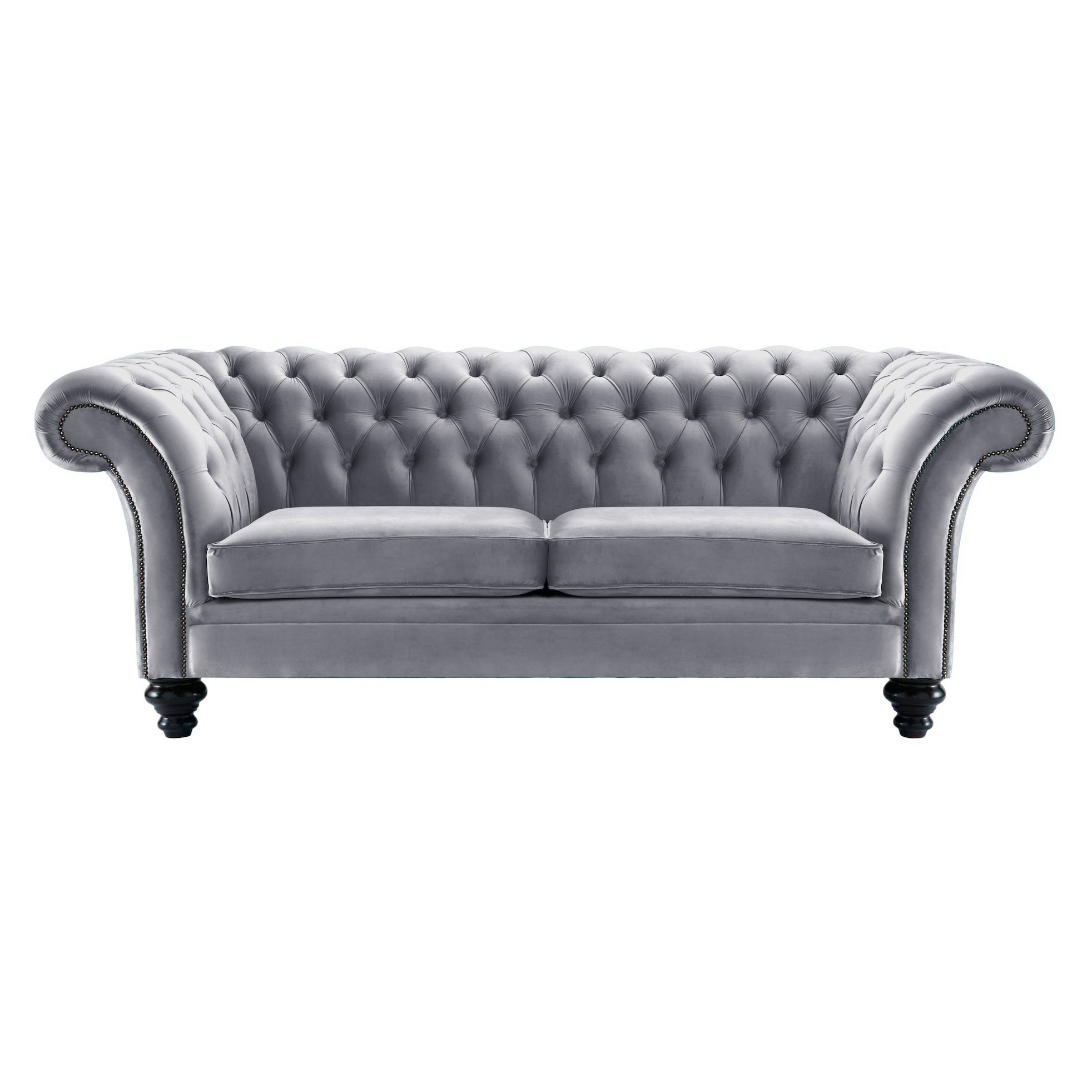 Milano Chesterfield Sofa Boutique Steel Velvet