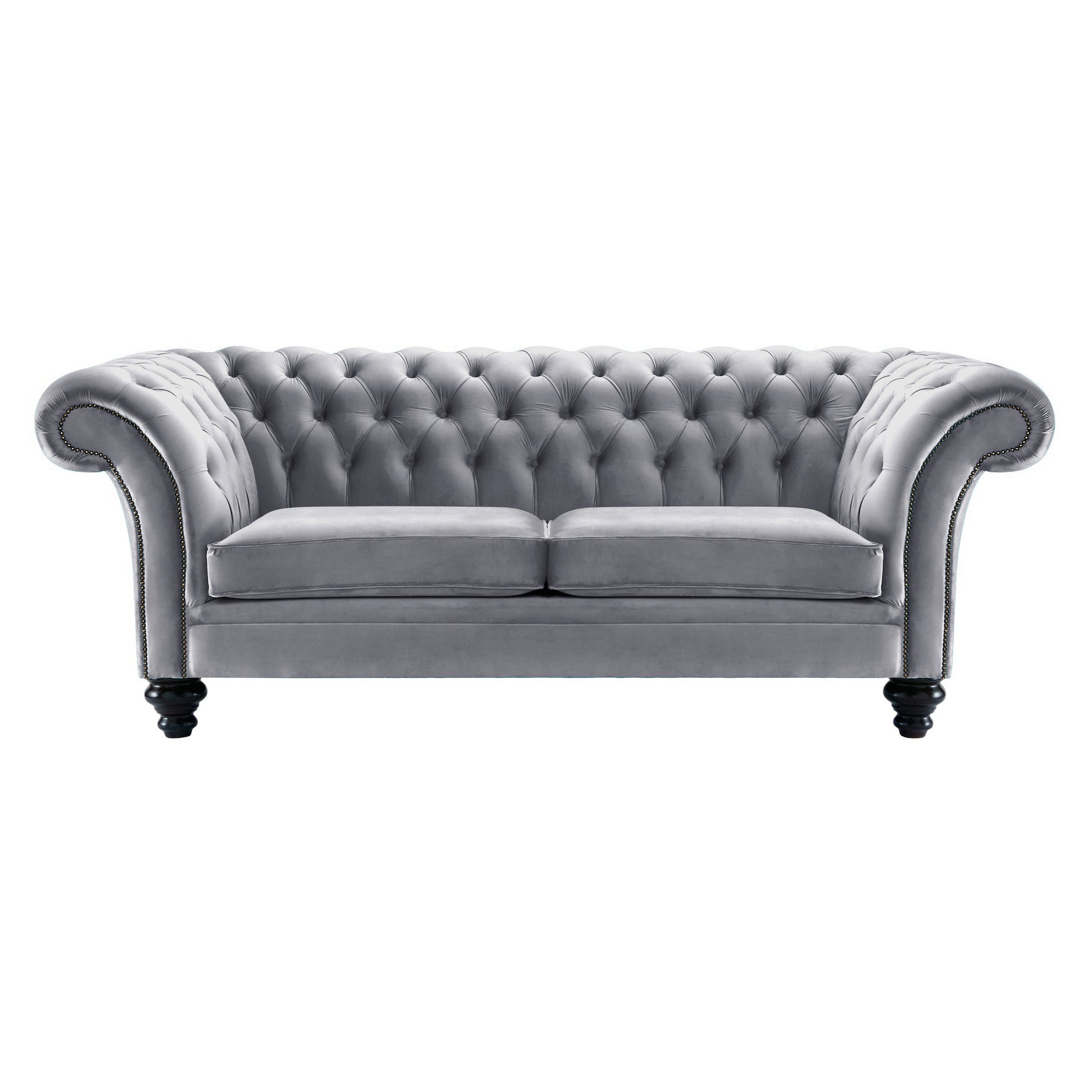 Milano Chesterfield Sofa Boutique Steel Velvet