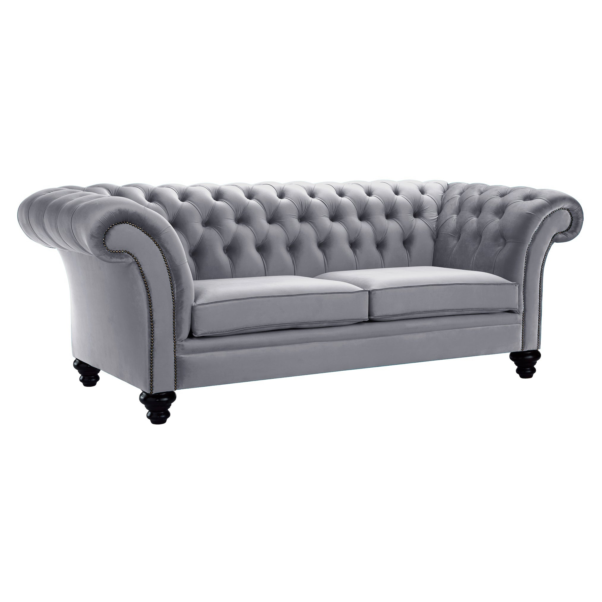 Milano Chesterfield Sofa Boutique Steel Velvet