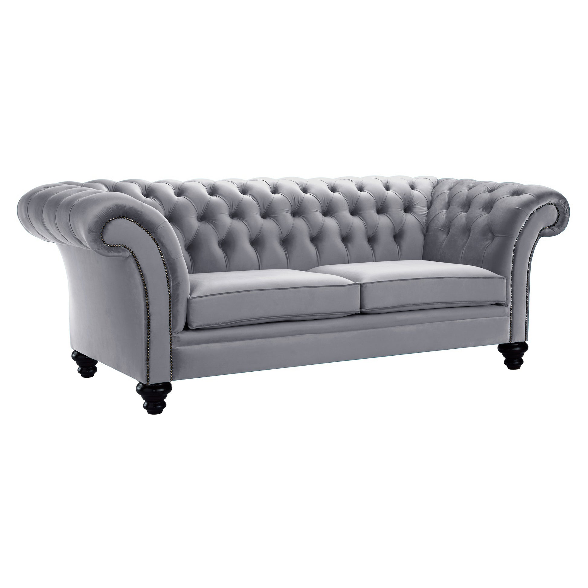 Milano Chesterfield Sofa Boutique Steel Velvet