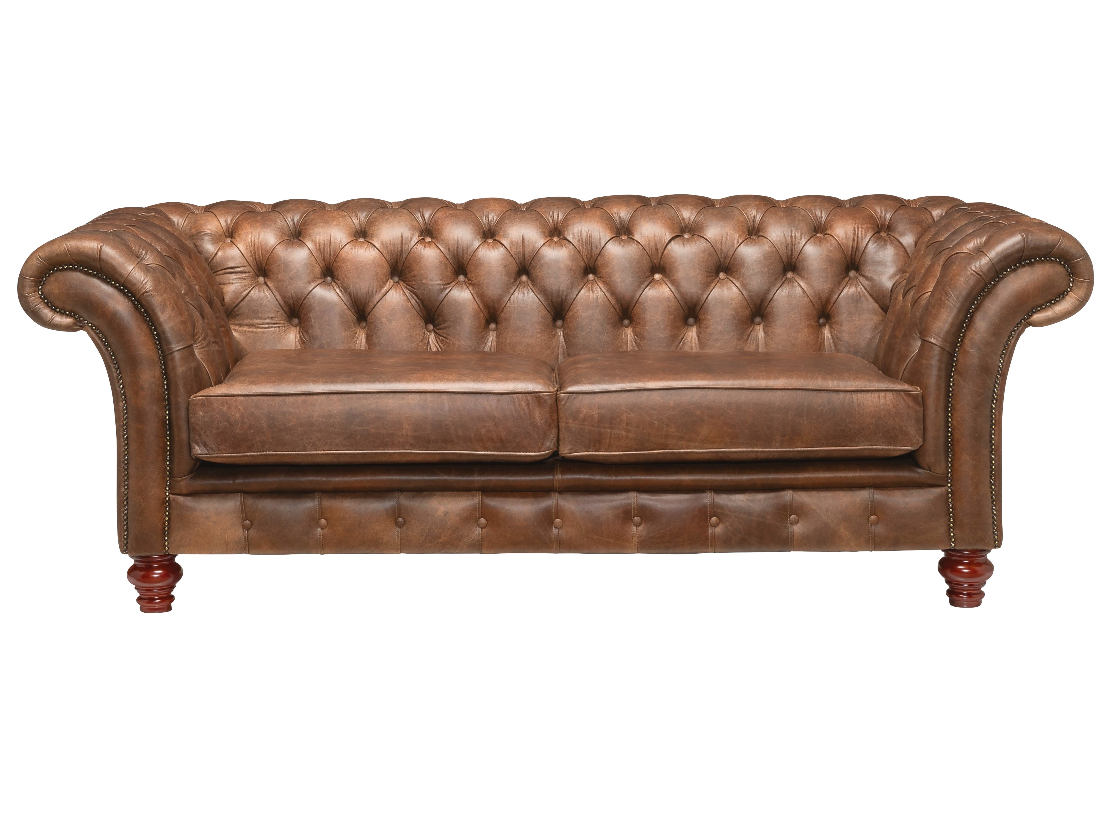Milano Chesterfield Sofa Dune Sand Leather