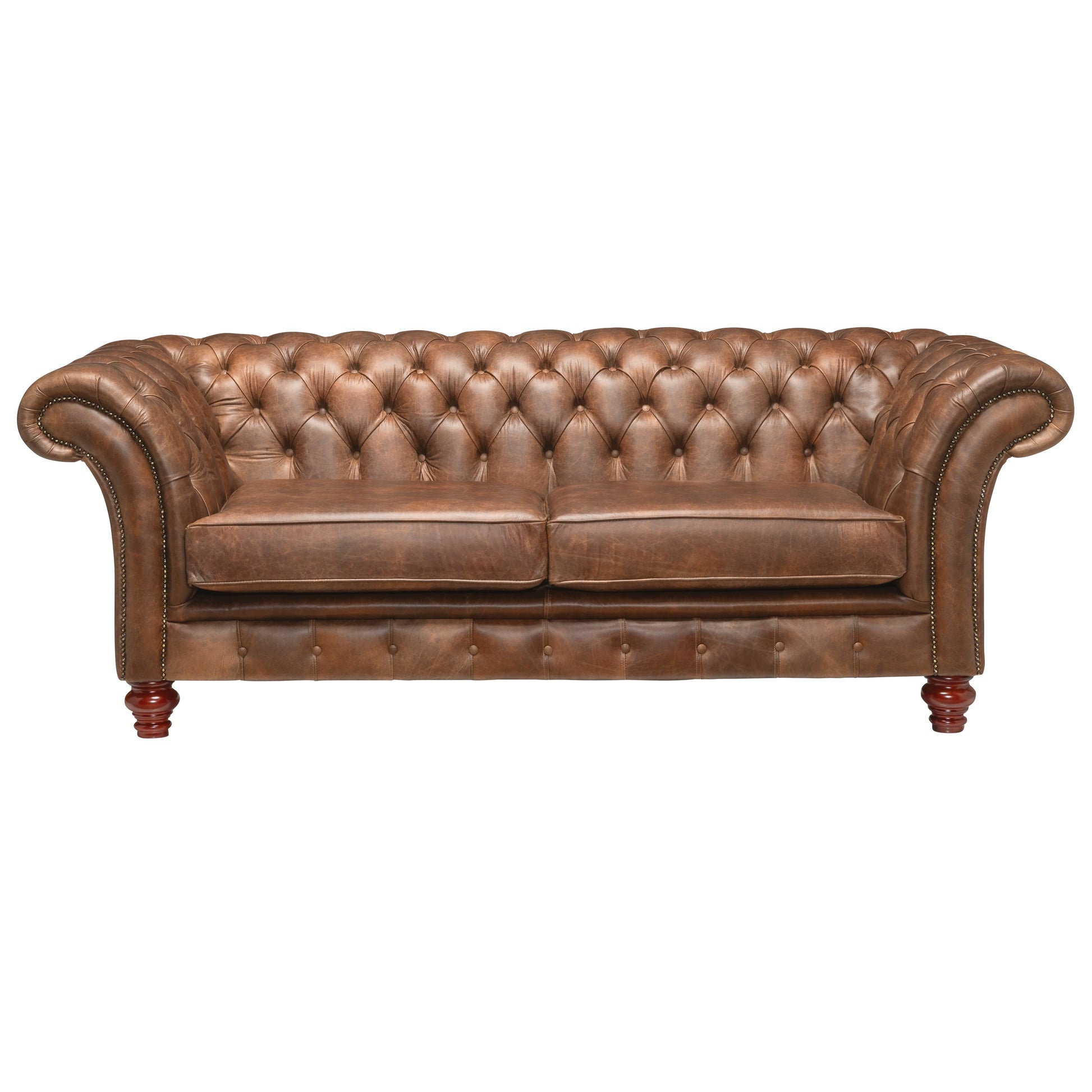 Milano Chesterfield Sofa Dune Sand Leather