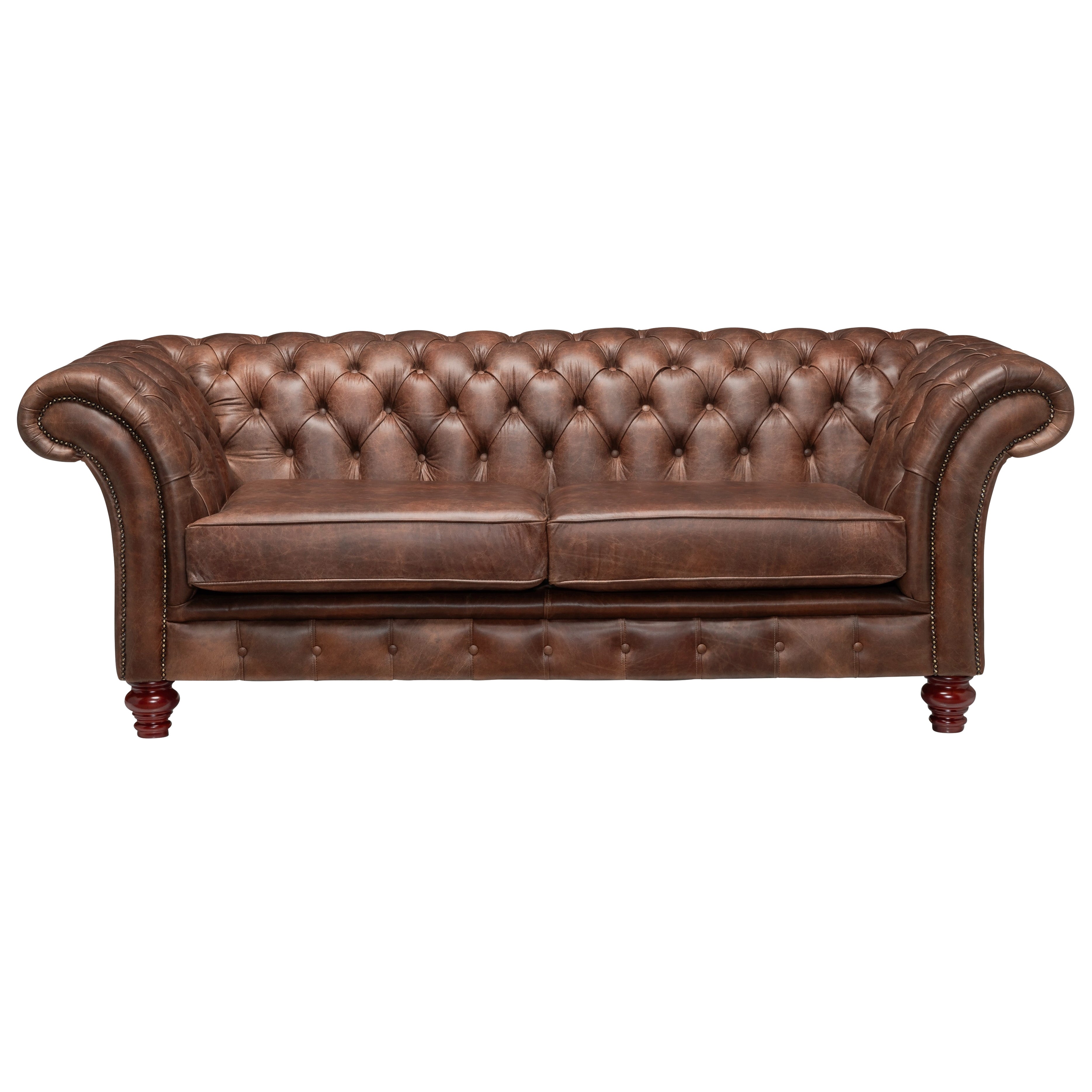 Milano Chesterfield Sofa Dune Tan Leather