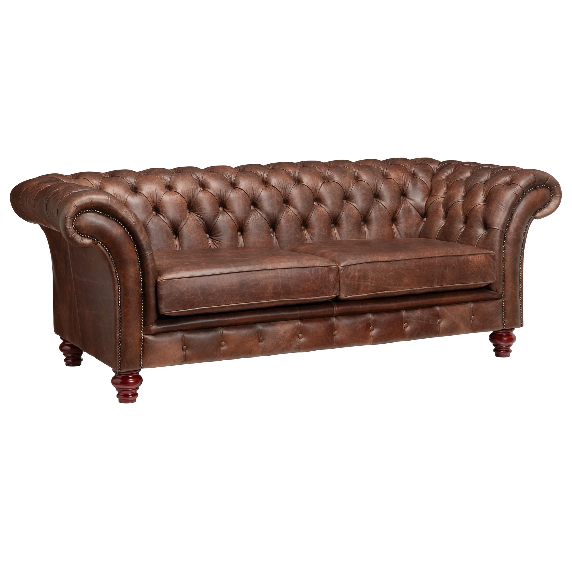 Milano Chesterfield Sofa Dune Tan Leather