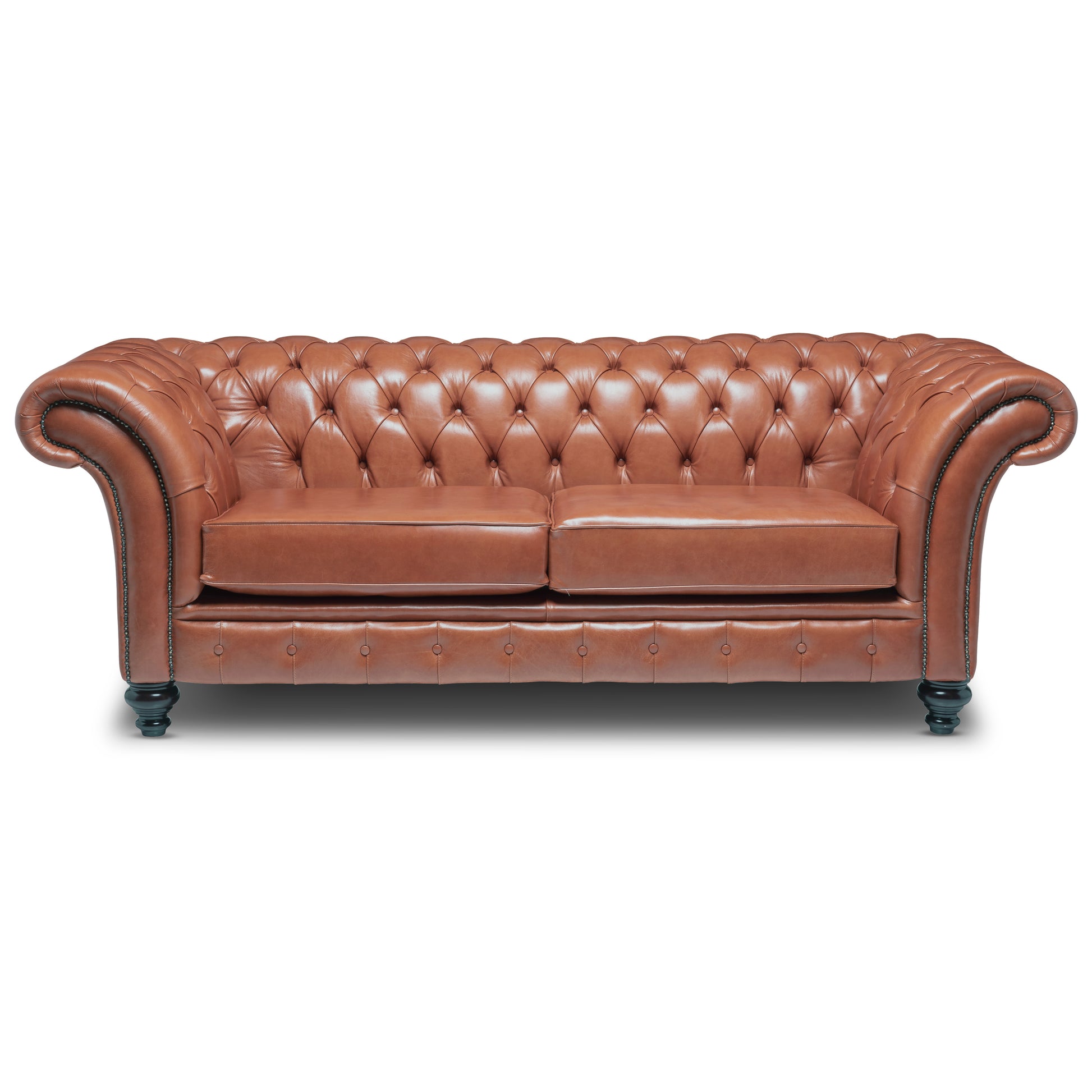 Milano Chesterfield Sofa Old English Tan Leather