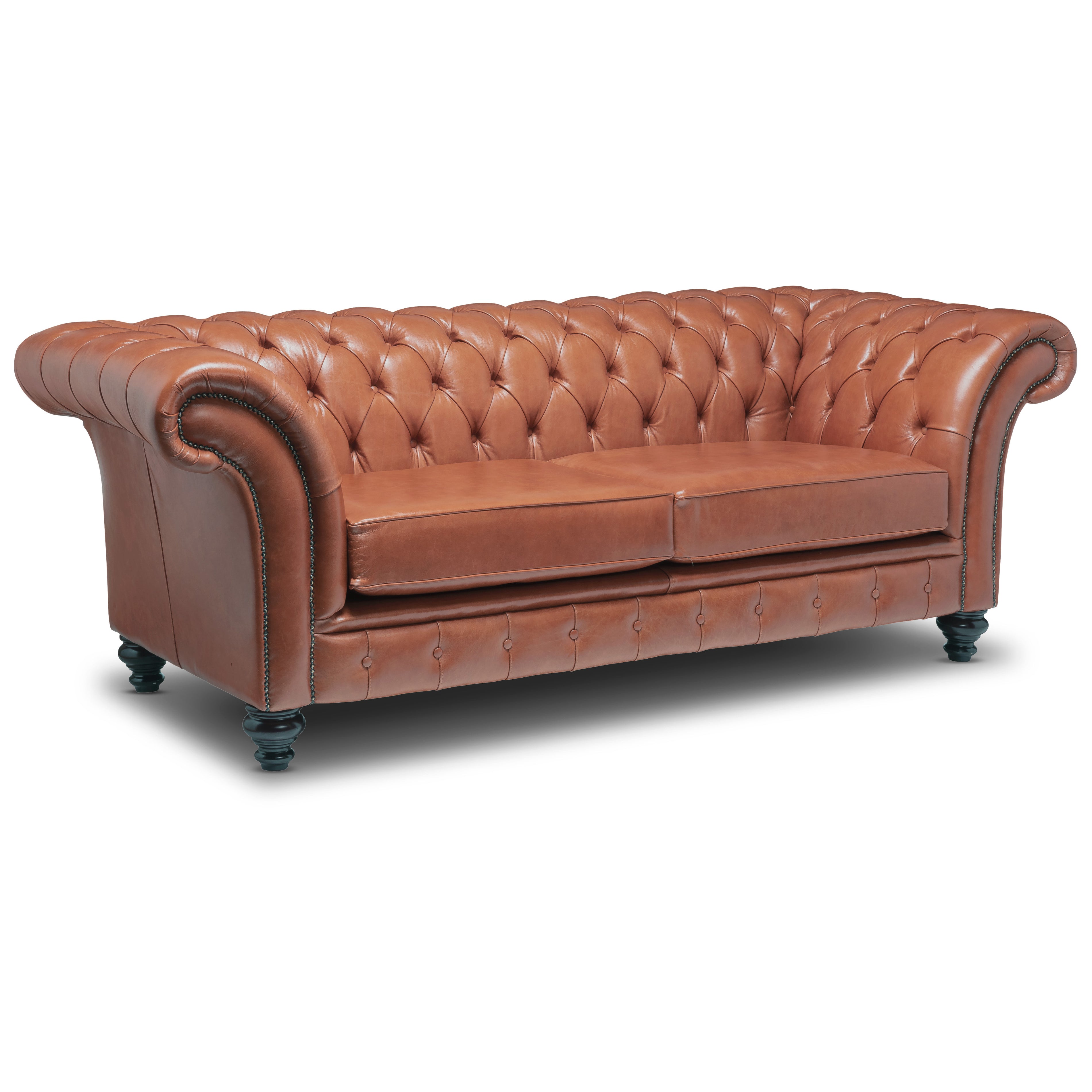 Milano Chesterfield Sofa Old English Tan Leather