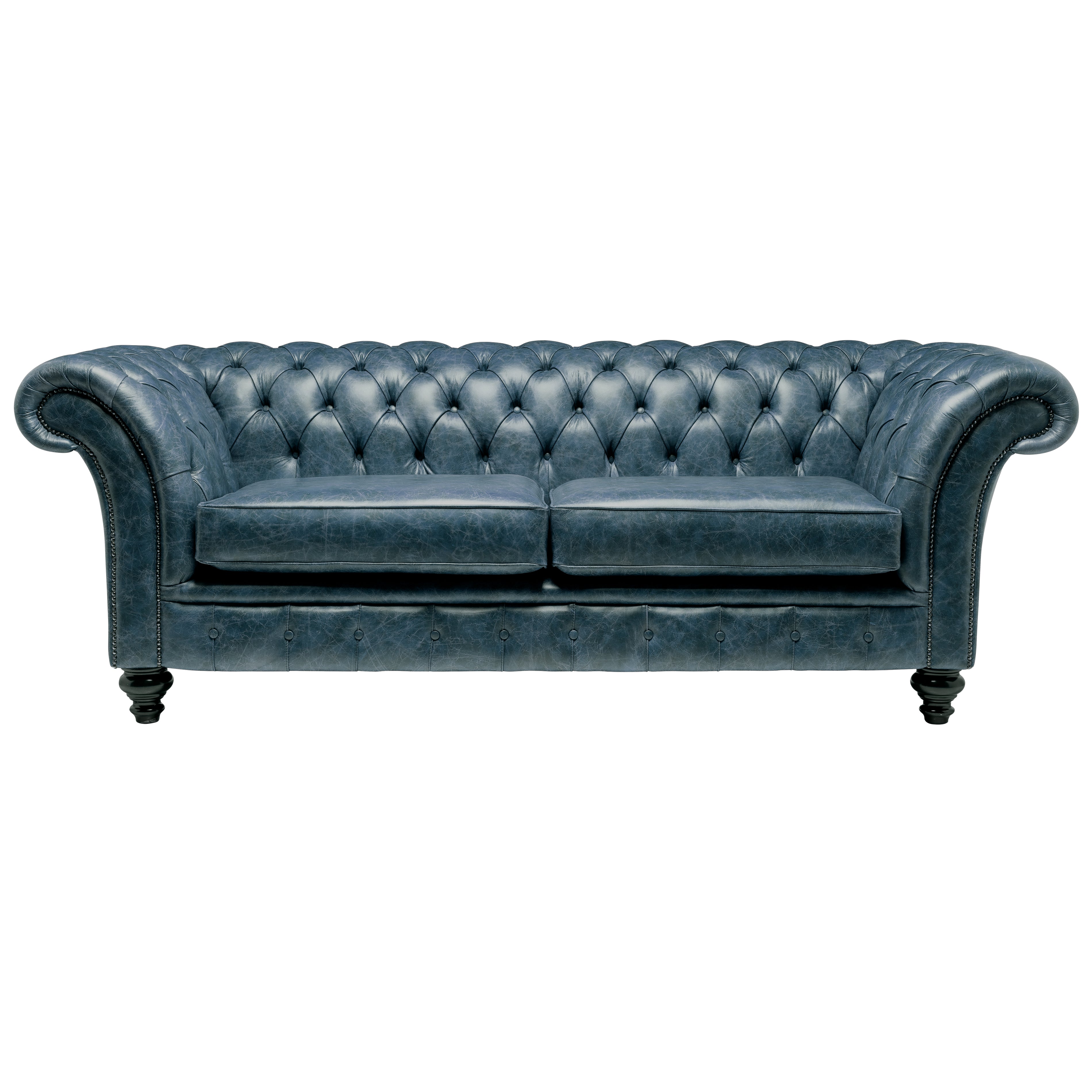 Milano Chesterfield Sofa Vintage Ocean Leather