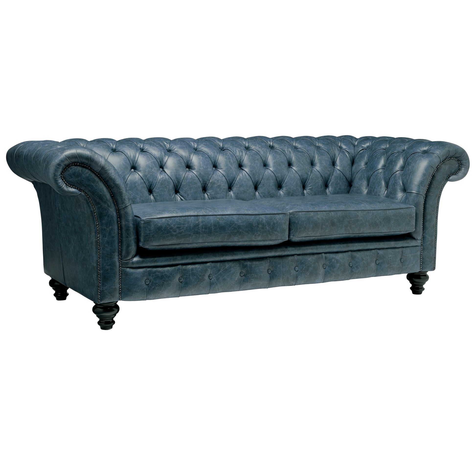 Milano Chesterfield Sofa Vintage Ocean Leather