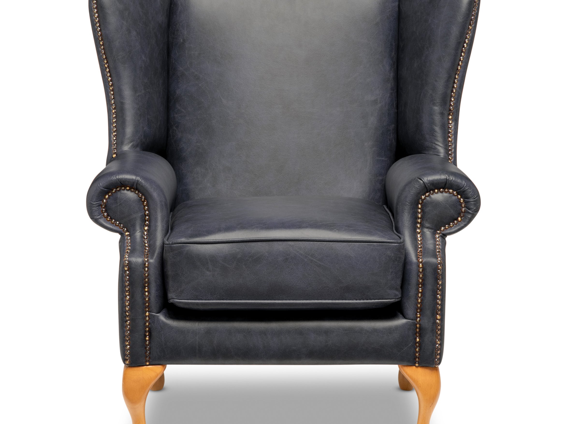 Stanhope Chesterfield Armchair Vintage Coal Leather