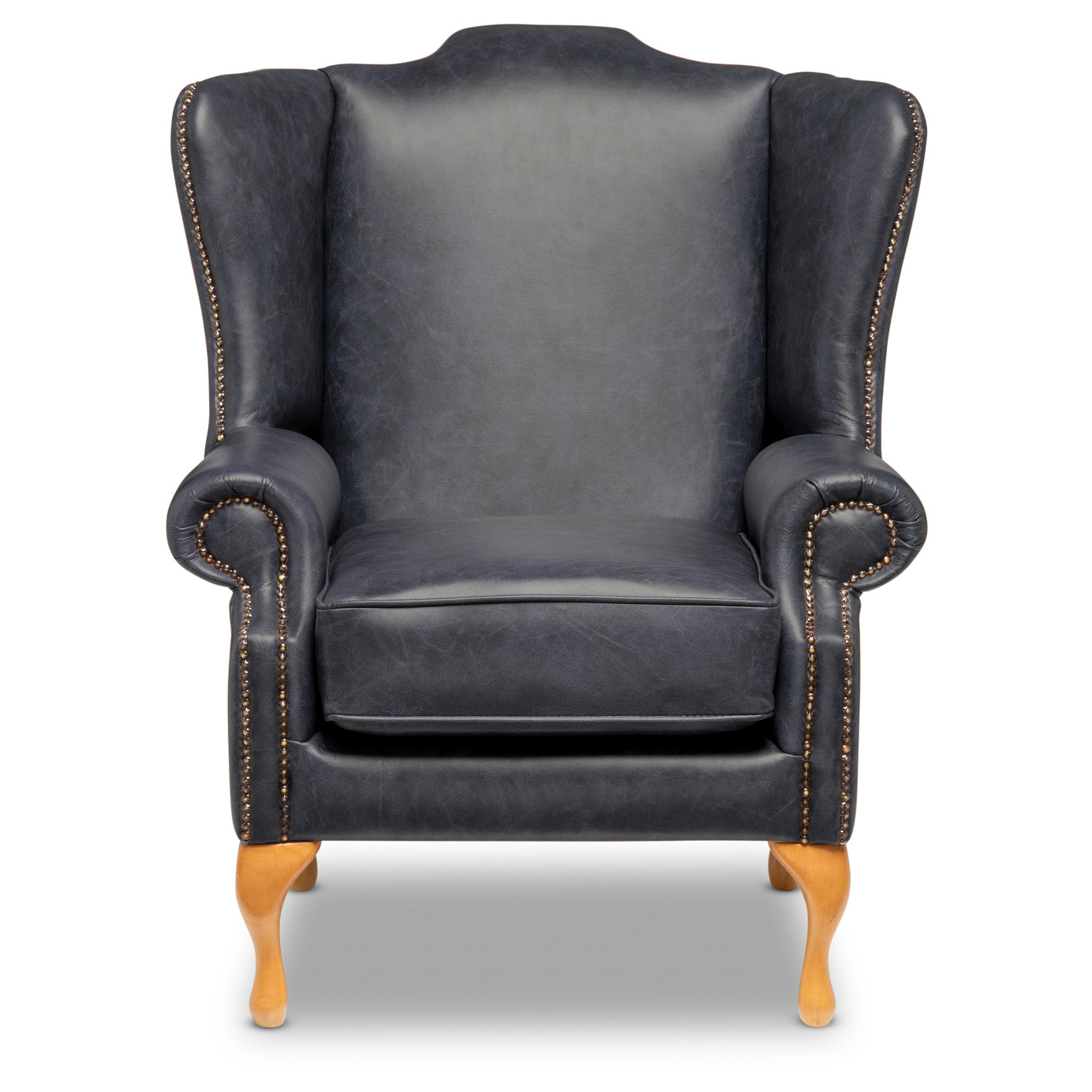 Stanhope Chesterfield Armchair Vintage Coal Leather