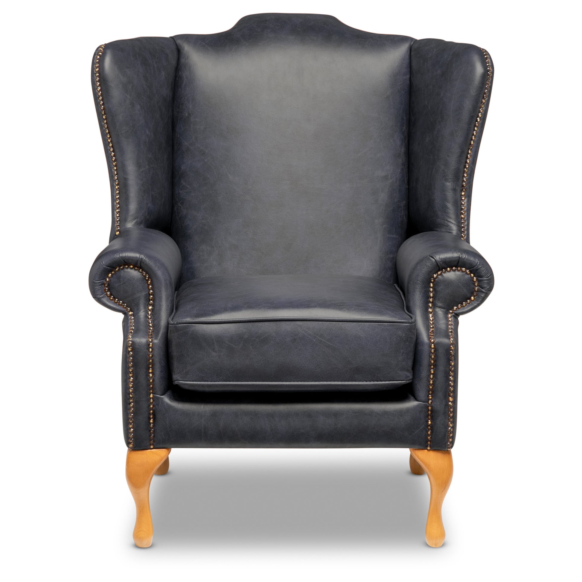 Stanhope Chesterfield Armchair Vintage Coal Leather